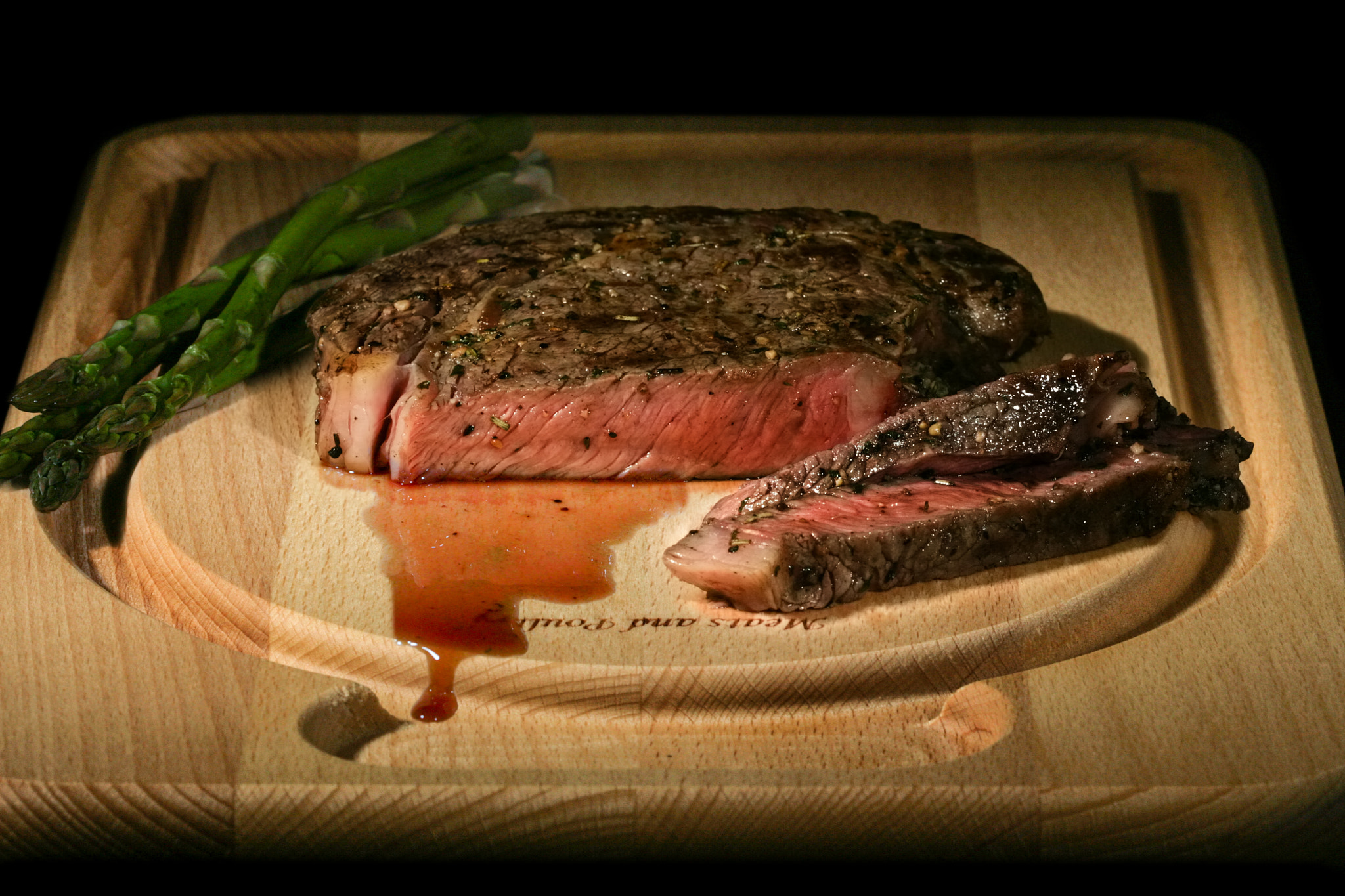 Canon EOS 30D + Canon EF 100mm F2.8 Macro USM sample photo. Meat steak photography