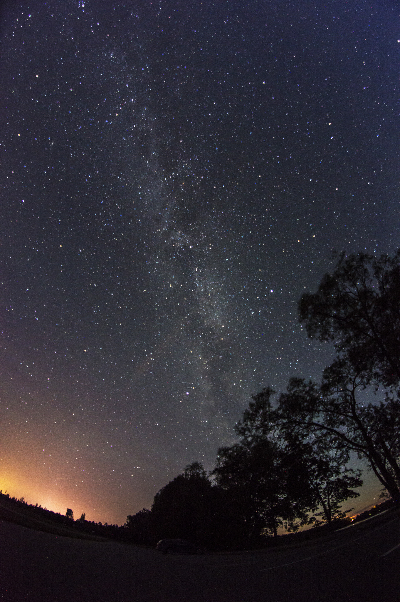 Nikon D3200 + Samyang 8mm F3.5 Aspherical IF MC Fisheye sample photo. Milky way in estonia photography