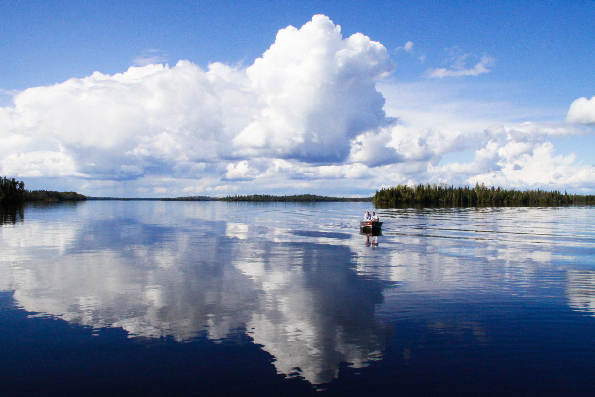 Canon EF 17-35mm f/2.8L sample photo. Shabuskwia lake fishermen photography