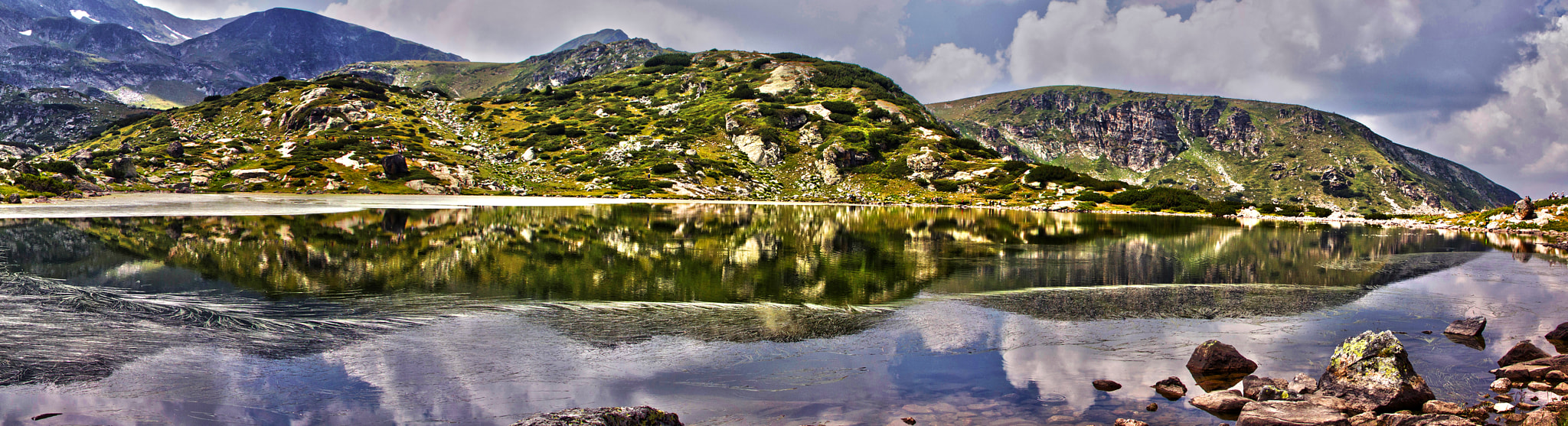 Canon EOS 60D + Canon EF-S 18-135mm F3.5-5.6 IS USM sample photo. Panorama of the fish lake, rila mountain, bulgaria photography
