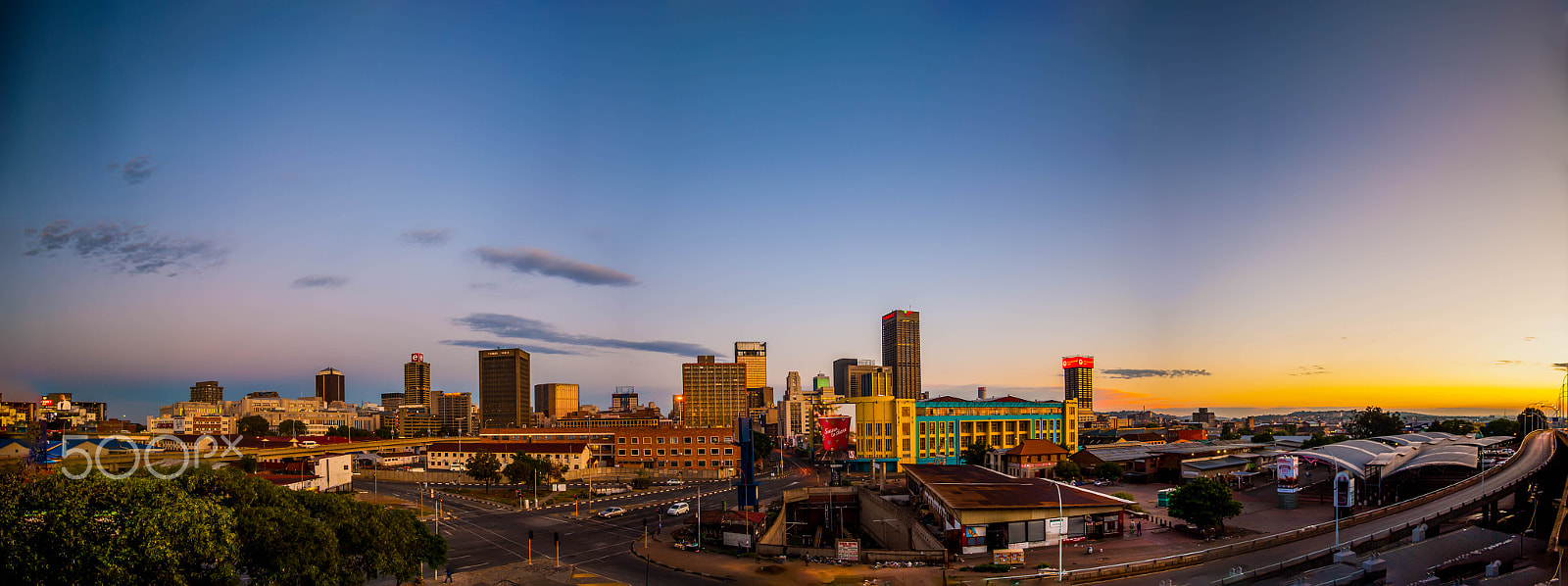 Nikon D2X sample photo. Johannesburg cbd from m1 highway photography