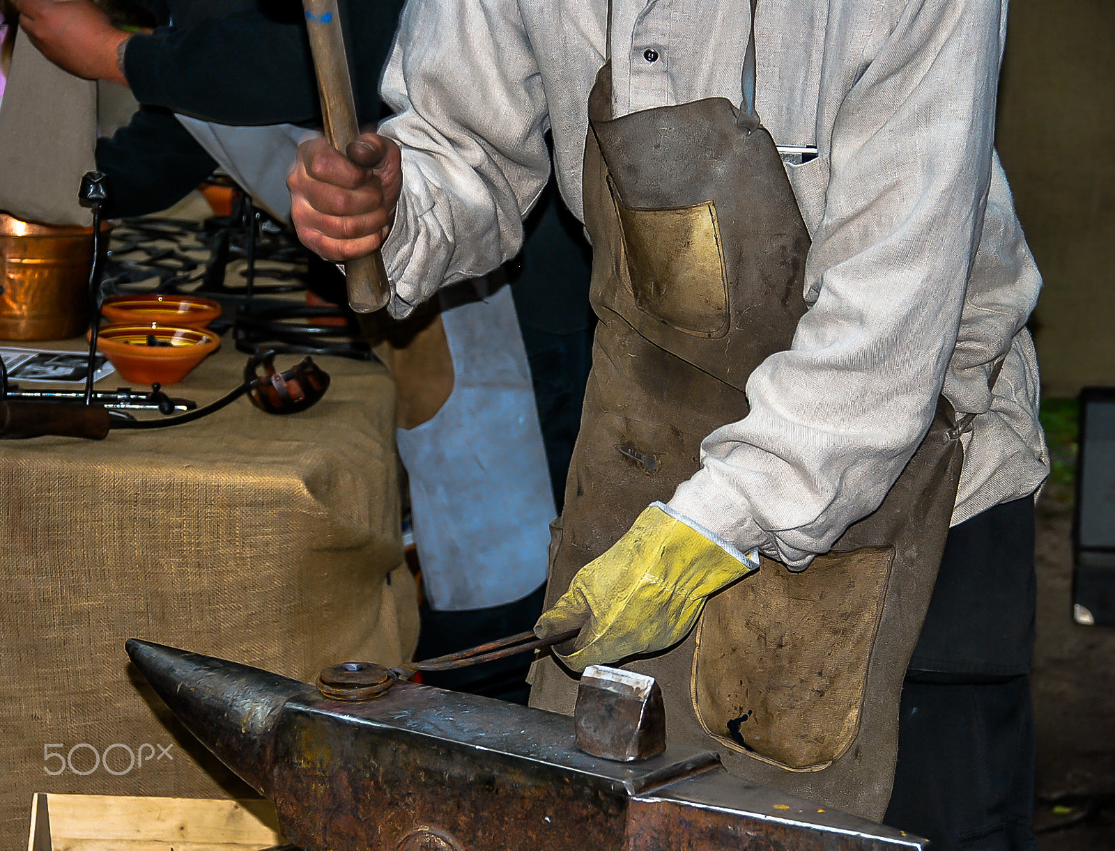 Nikon D60 + Sigma 18-125mm F3.8-5.6 DC OS HSM sample photo. Blacksmith working photography