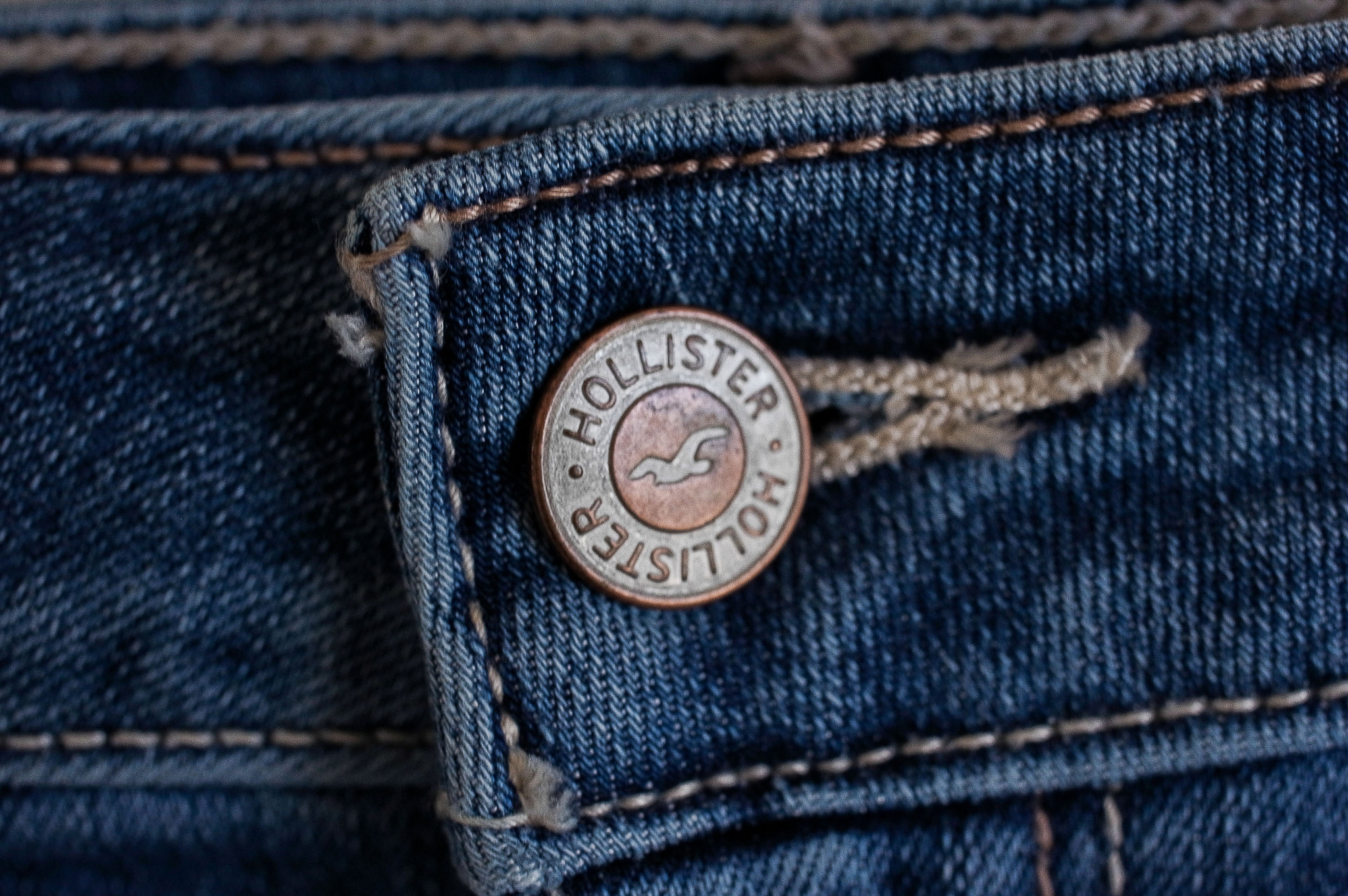 Ricoh GXR A12 + GR Lens A12 50mm F2.5 Macro sample photo. Denim detail photography