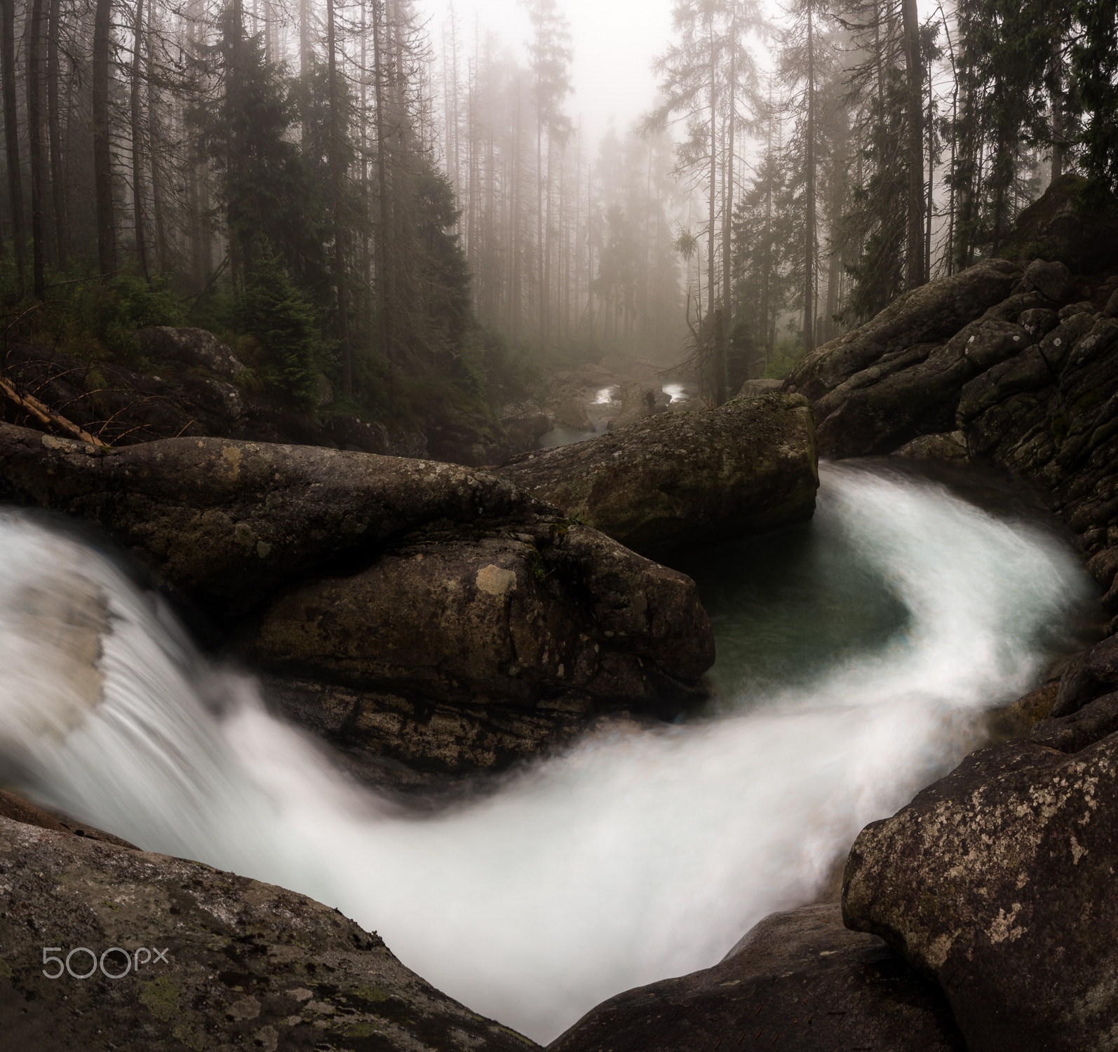 OLYMPUS M.12-50mm F3.5-6.3 sample photo. Foggy water fall photography