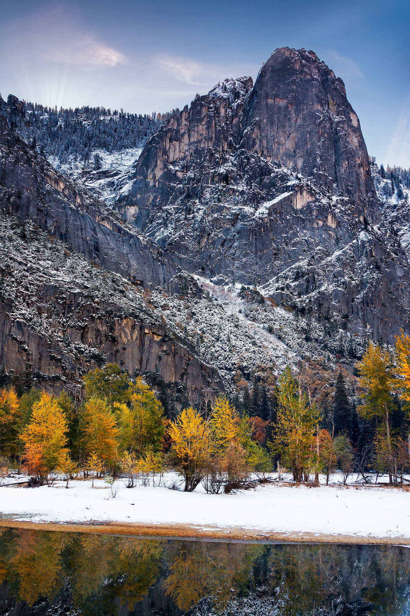 Canon EOS 40D + Canon EF 24-85mm F3.5-4.5 USM sample photo. Sentinel rock and merced river | yosemite valley photography