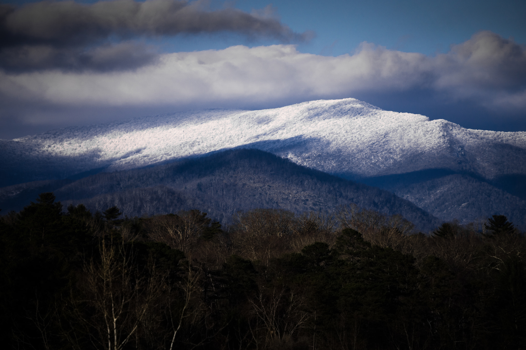 Sony a5100 sample photo. Snow in the black mountains photography