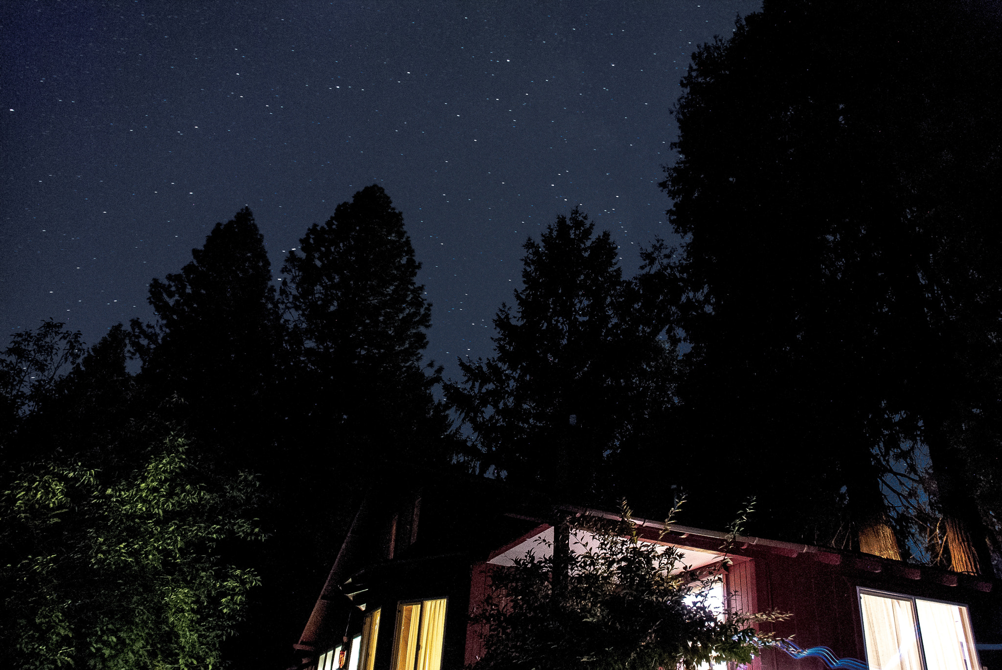 Nikon D3000 sample photo. Night house photography