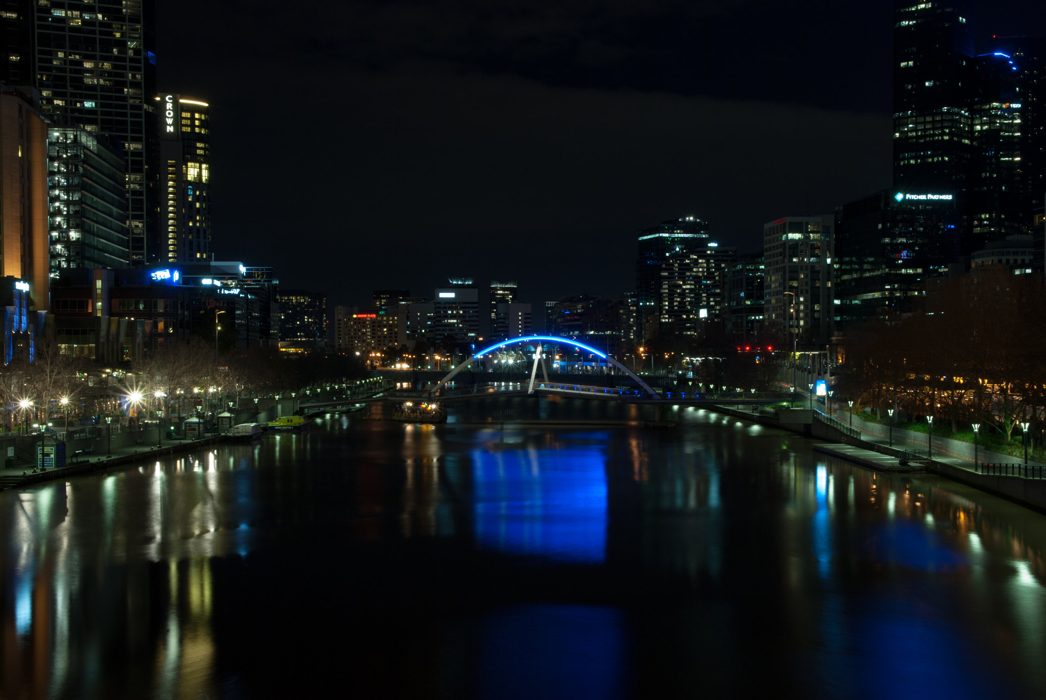 Nikon D40X sample photo. Night view from princes bridge melbourne photography