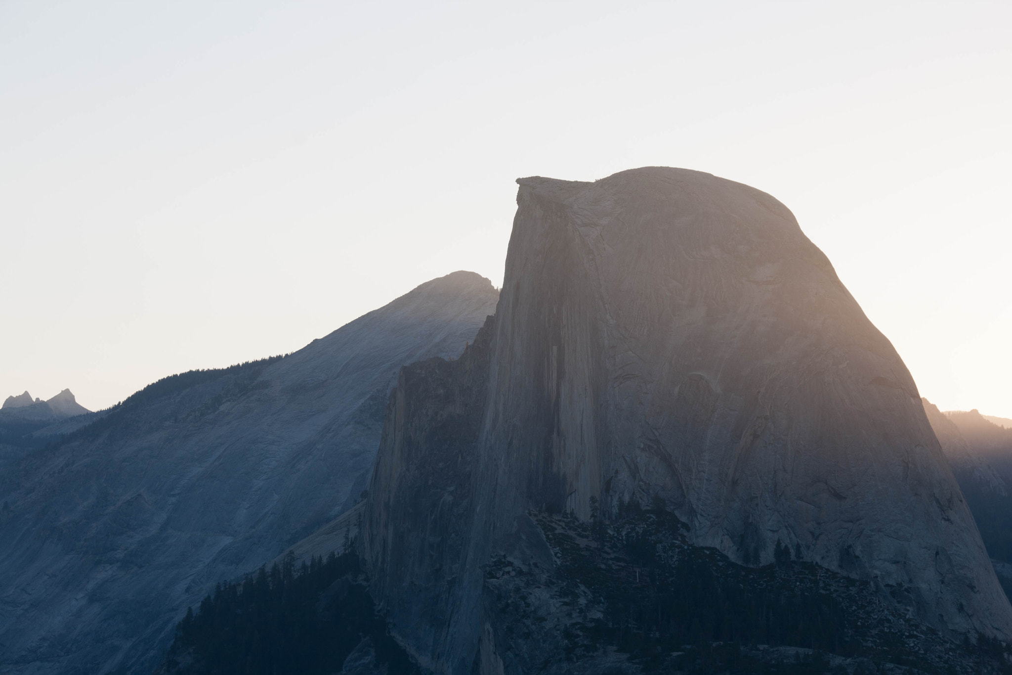 Canon EOS 400D (EOS Digital Rebel XTi / EOS Kiss Digital X) sample photo. Half dome before the touch of light photography