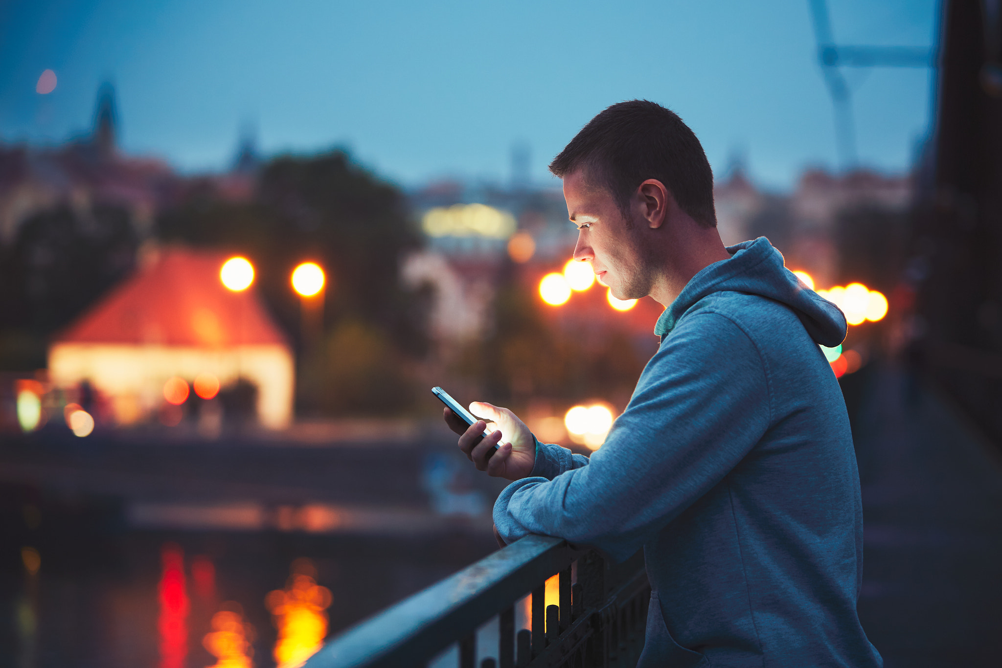 Alone with mobile phone