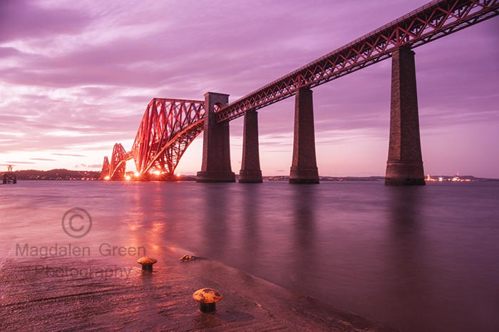 Nikon D700 + AF-S DX Zoom-Nikkor 18-55mm f/3.5-5.6G ED sample photo. Pretty in pink - long exposure -  forth rail bridge - south quee photography