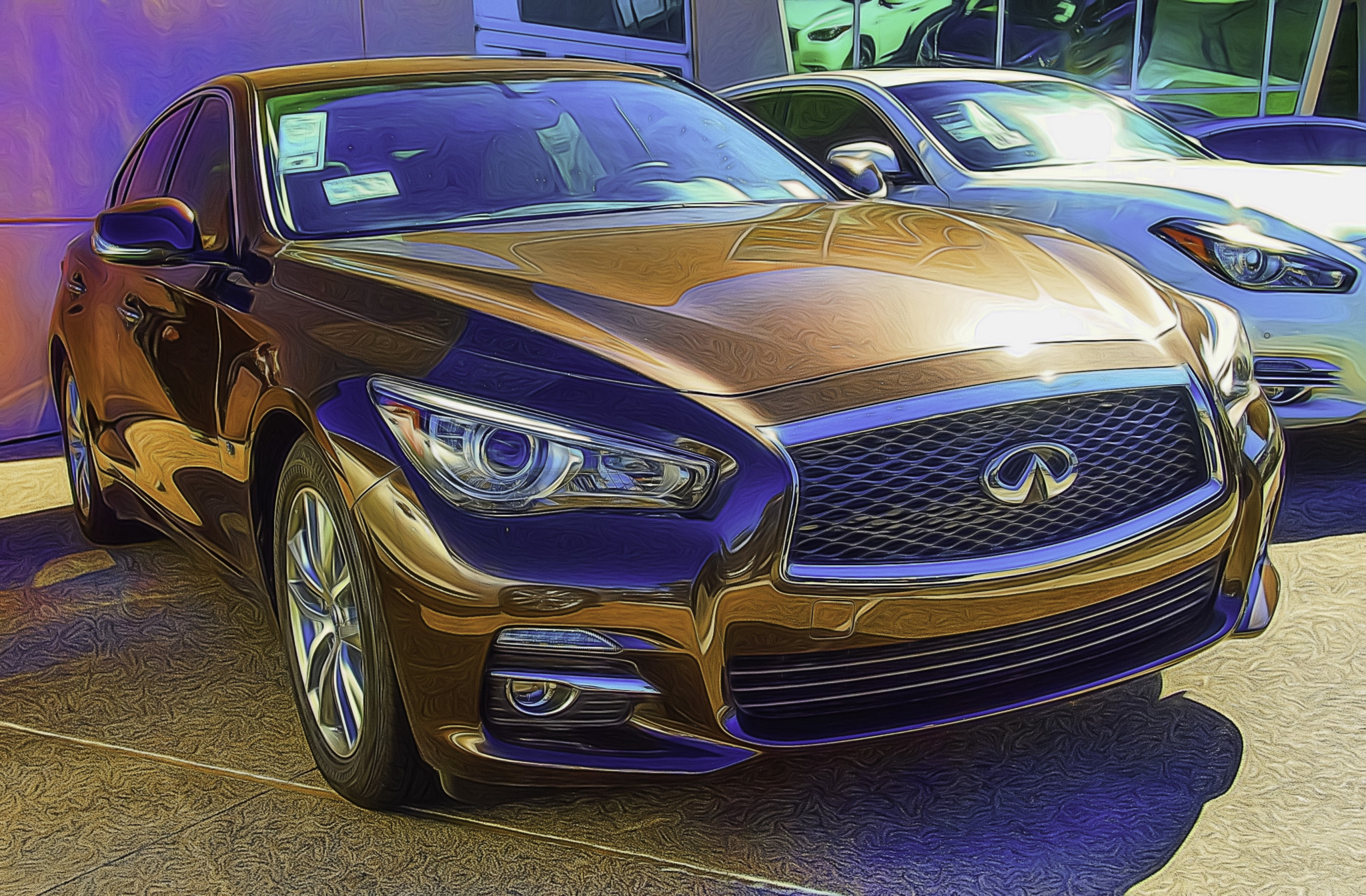 Olympus PEN E-PL3 sample photo. Nissan infinity photography