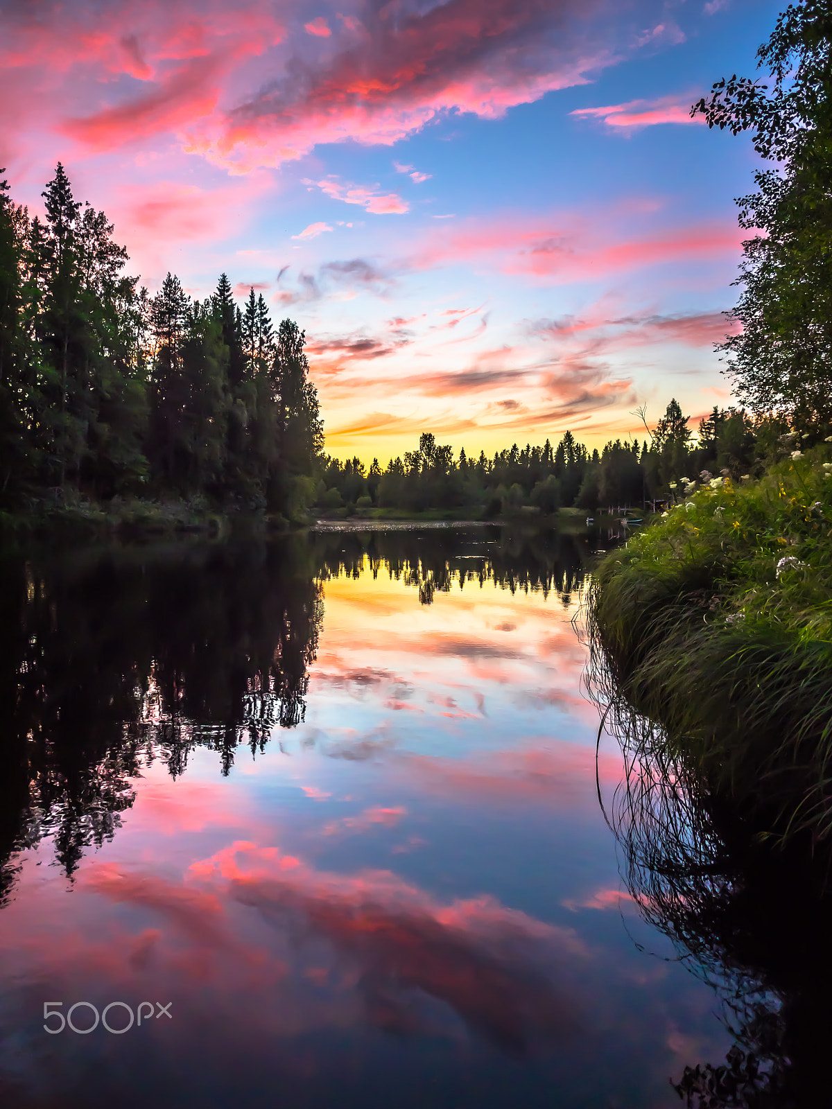 Olympus OM-D E-M1 + OLYMPUS M.12mm F2.0 sample photo. Sunset at the river photography