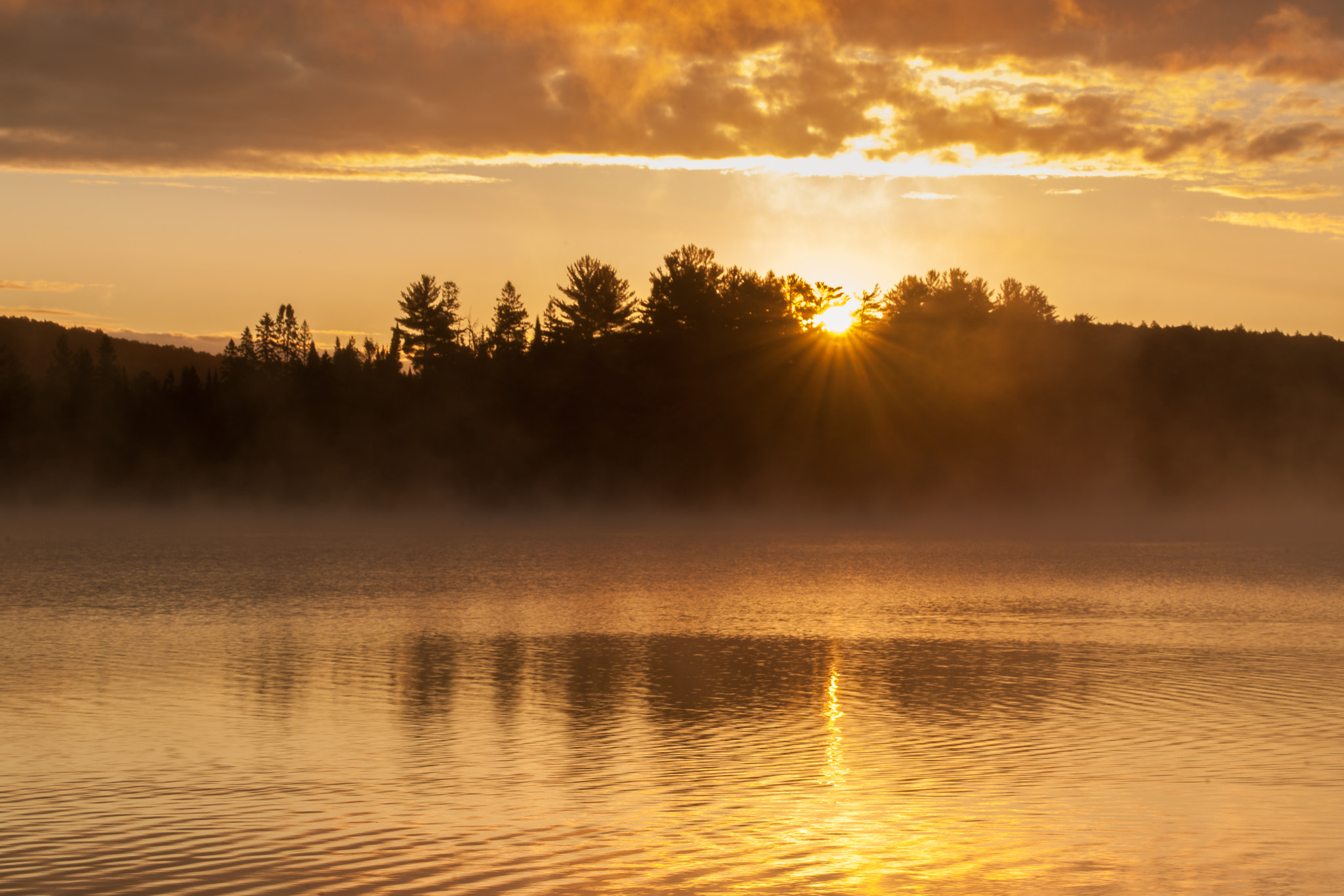 Sony Alpha DSLR-A900 + Sony 70-400mm F4-5.6 G SSM sample photo. Algonquin sunrise photography