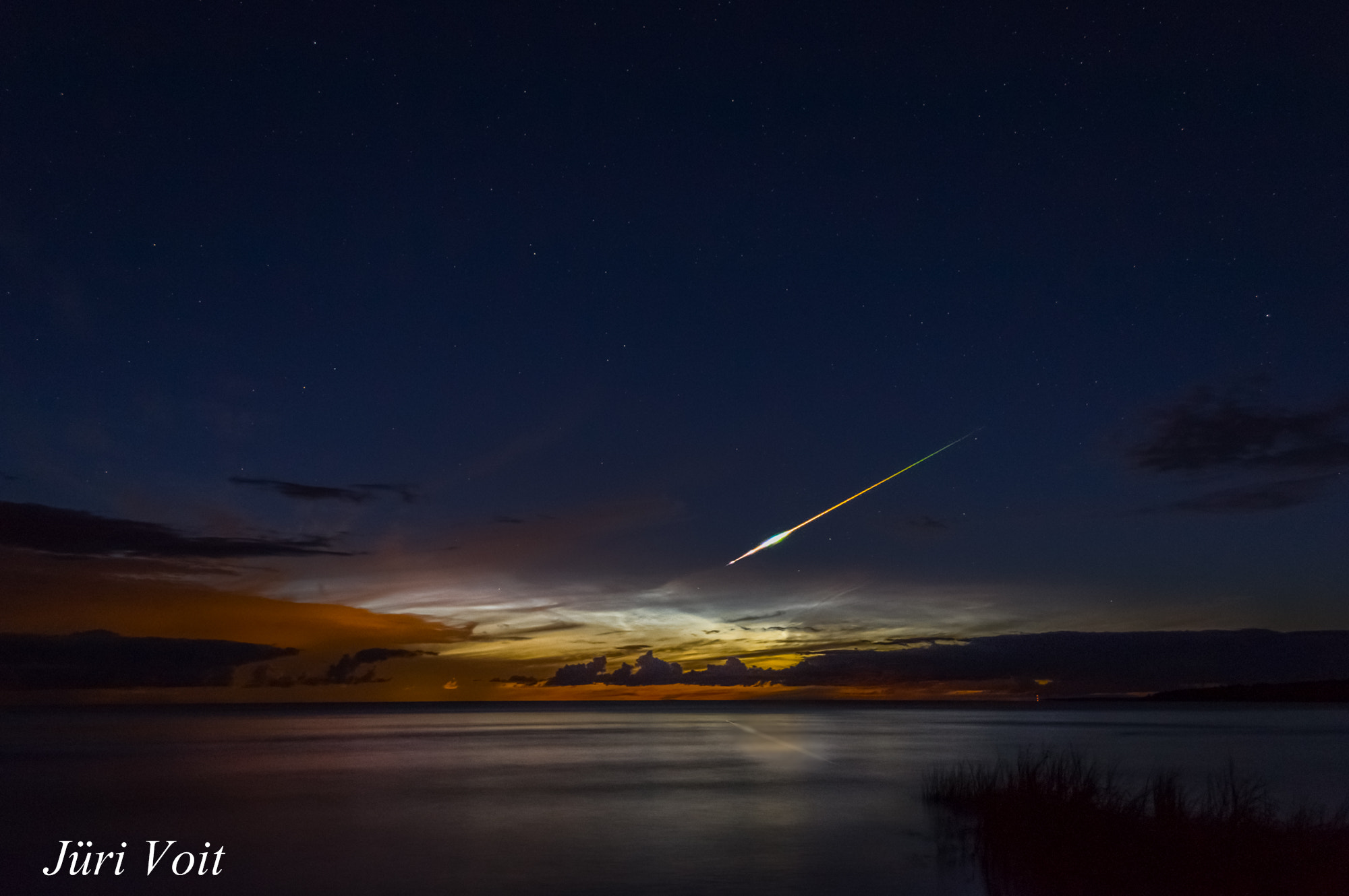 Pentax K-50 sample photo. Meteor with noctilucent clouds photography