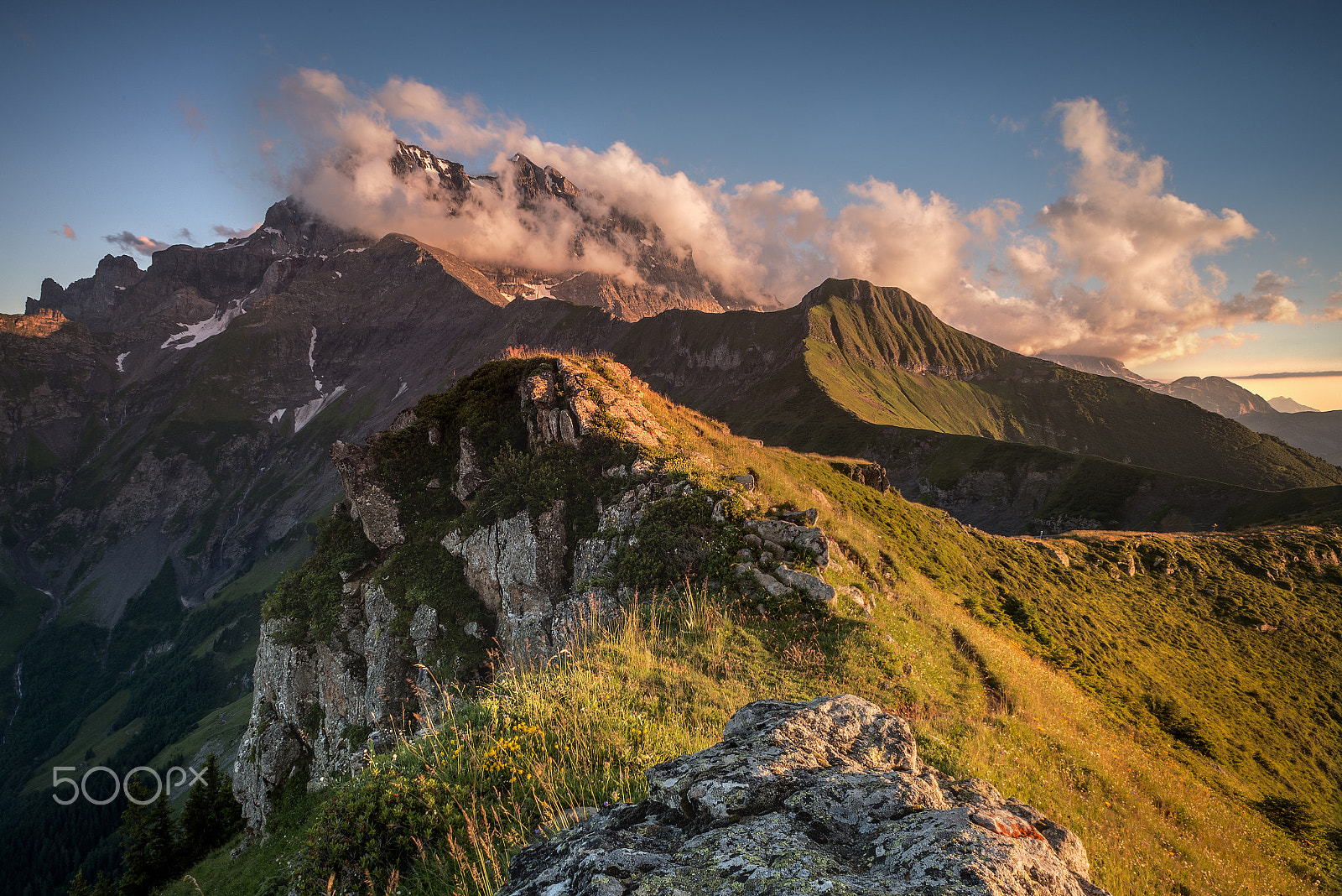 Nikon D600 sample photo. Dents-du-midi at golden hour photography