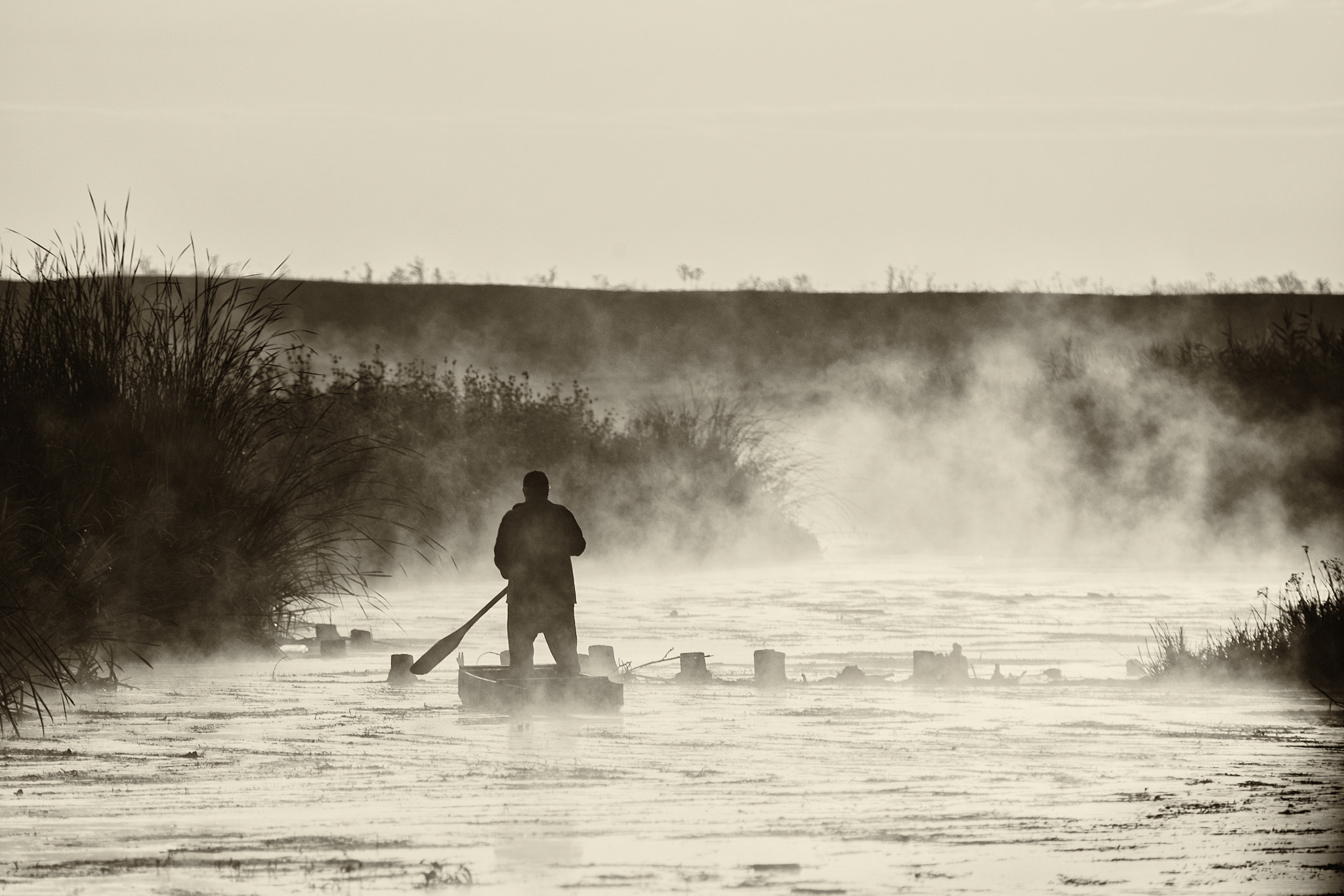 Canon EF 70-200mm F2.8L USM sample photo. Fisherman on neajloc river photography