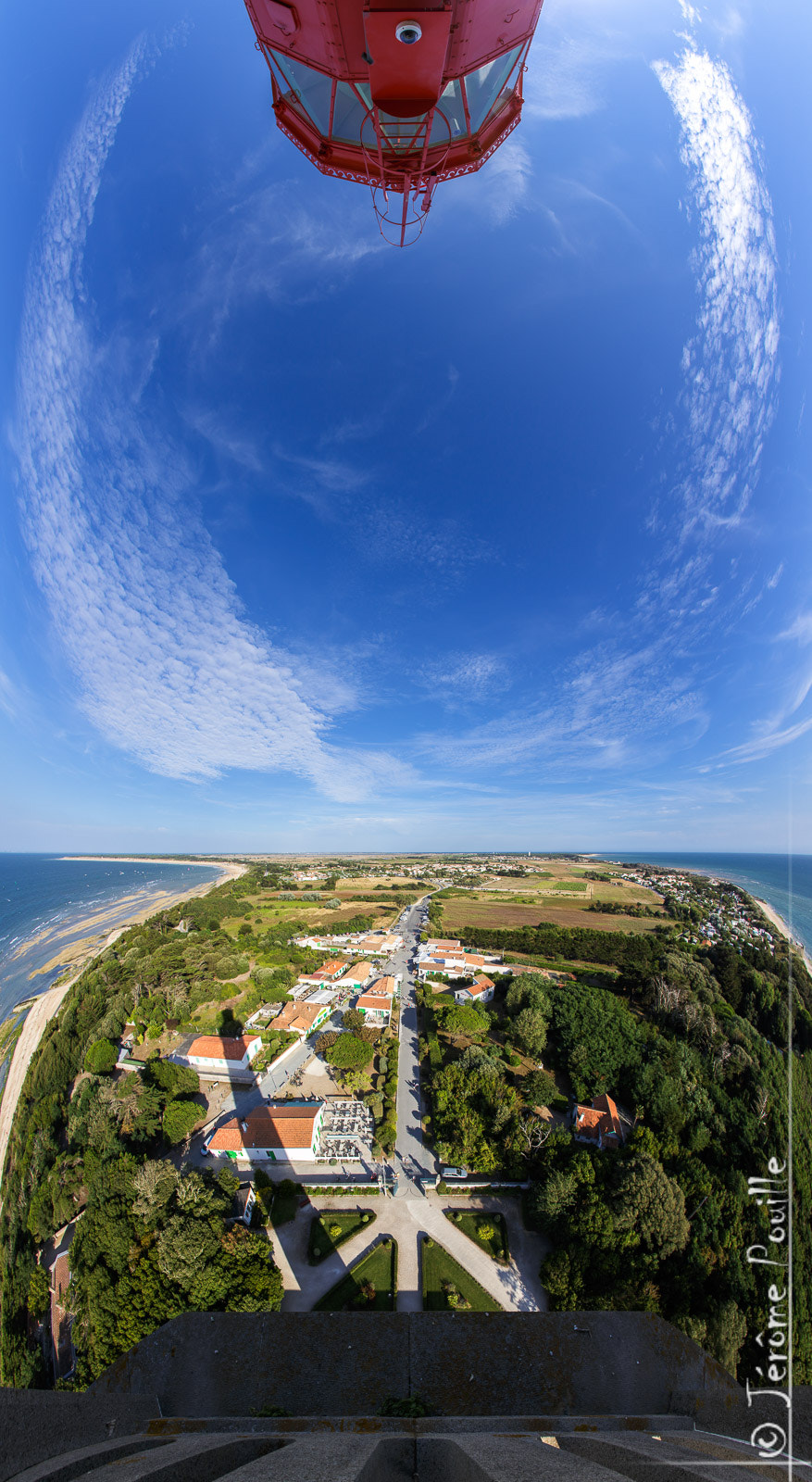 Canon EOS 6D + Canon EF 15mm F2.8 Fisheye sample photo. 360° from top of lighthouse photography