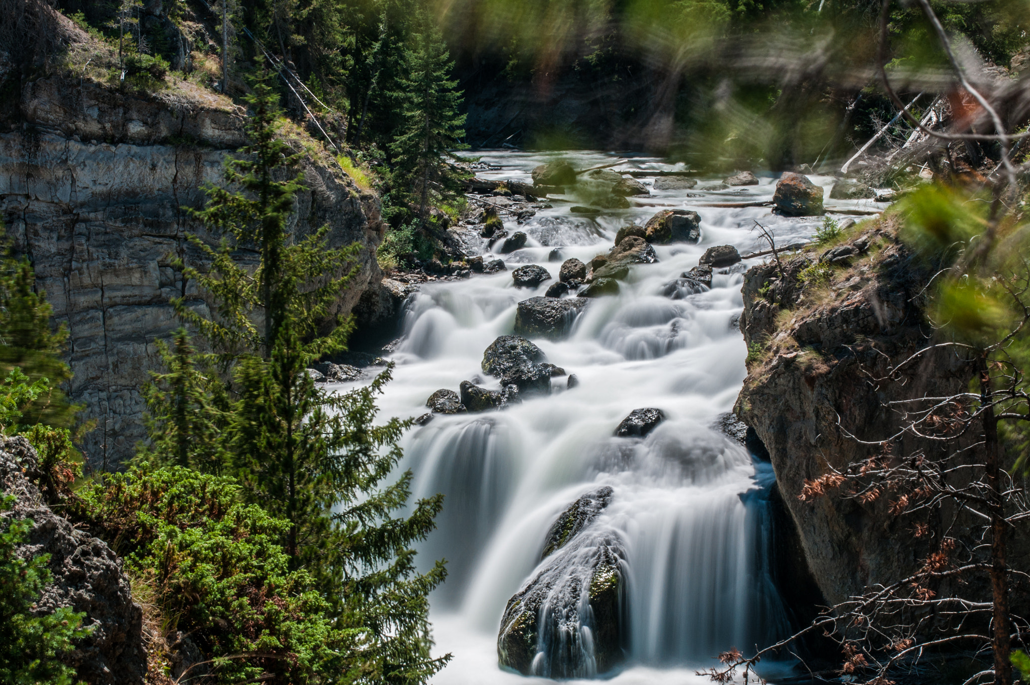 Sigma 70-200mm F2.8 EX DG Macro HSM II sample photo. Firehole falls photography