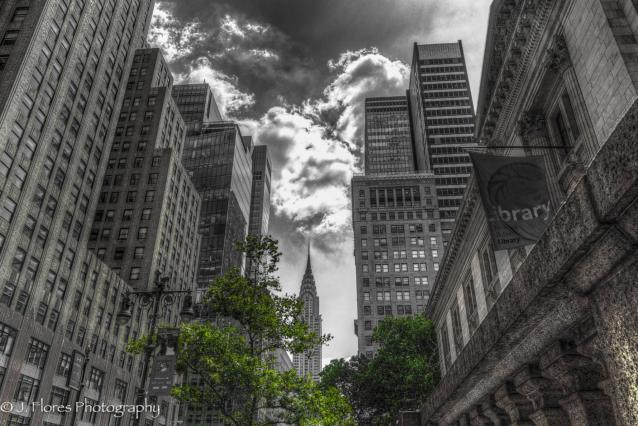 Canon EOS 7D Mark II + Canon EF-S 10-18mm F4.5–5.6 IS STM sample photo. Chrysler building with green tree photography