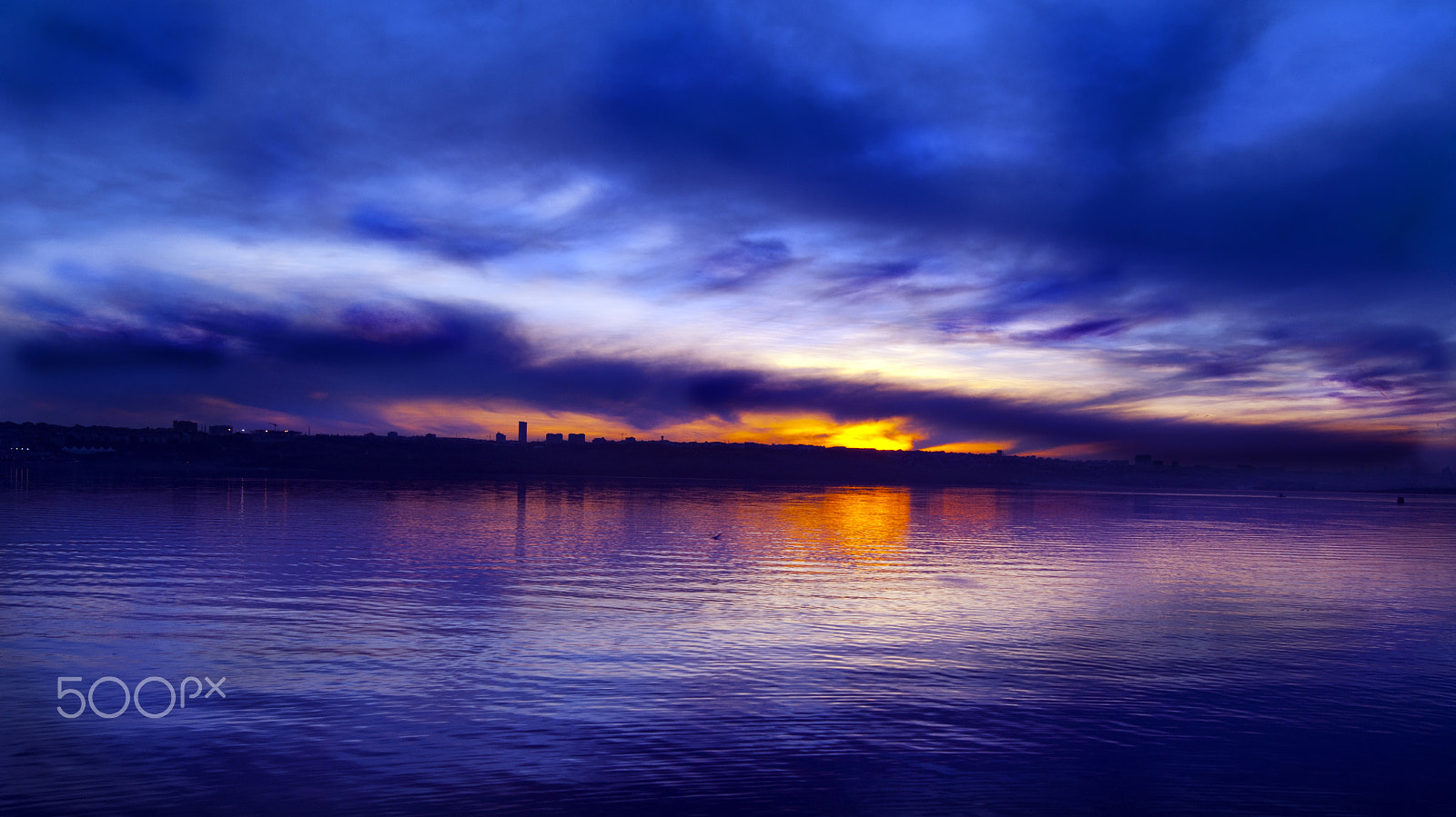 Sony Alpha DSLR-A230 sample photo. Sunset landscape on the calm lake photography