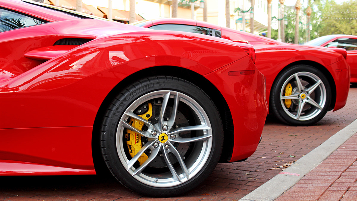 Canon EF 35-80mm f/4-5.6 sample photo. Ferrari lineup photography