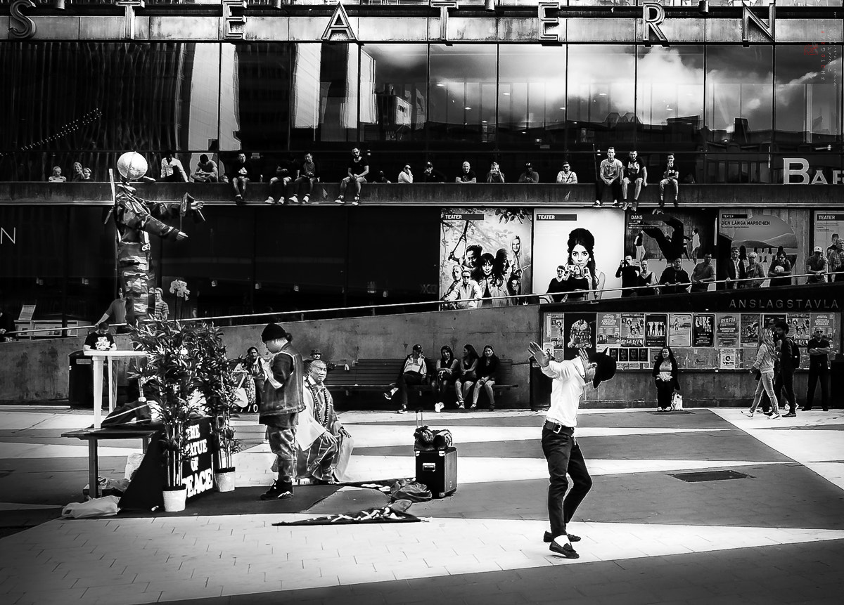Canon EOS 5D sample photo. Street theatre photography