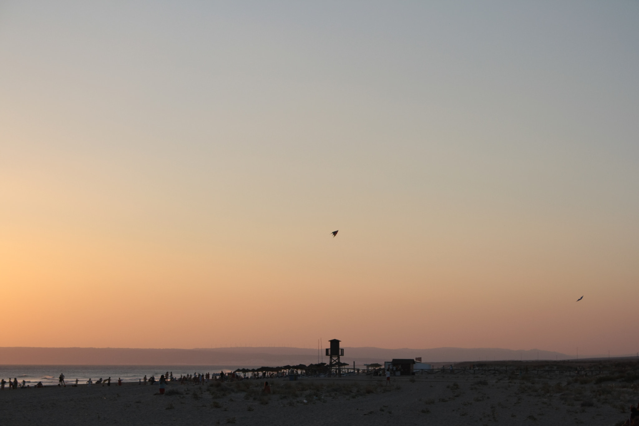 Canon EOS 1000D (EOS Digital Rebel XS / EOS Kiss F) sample photo. Sunset on zahara de los atunes beach photography