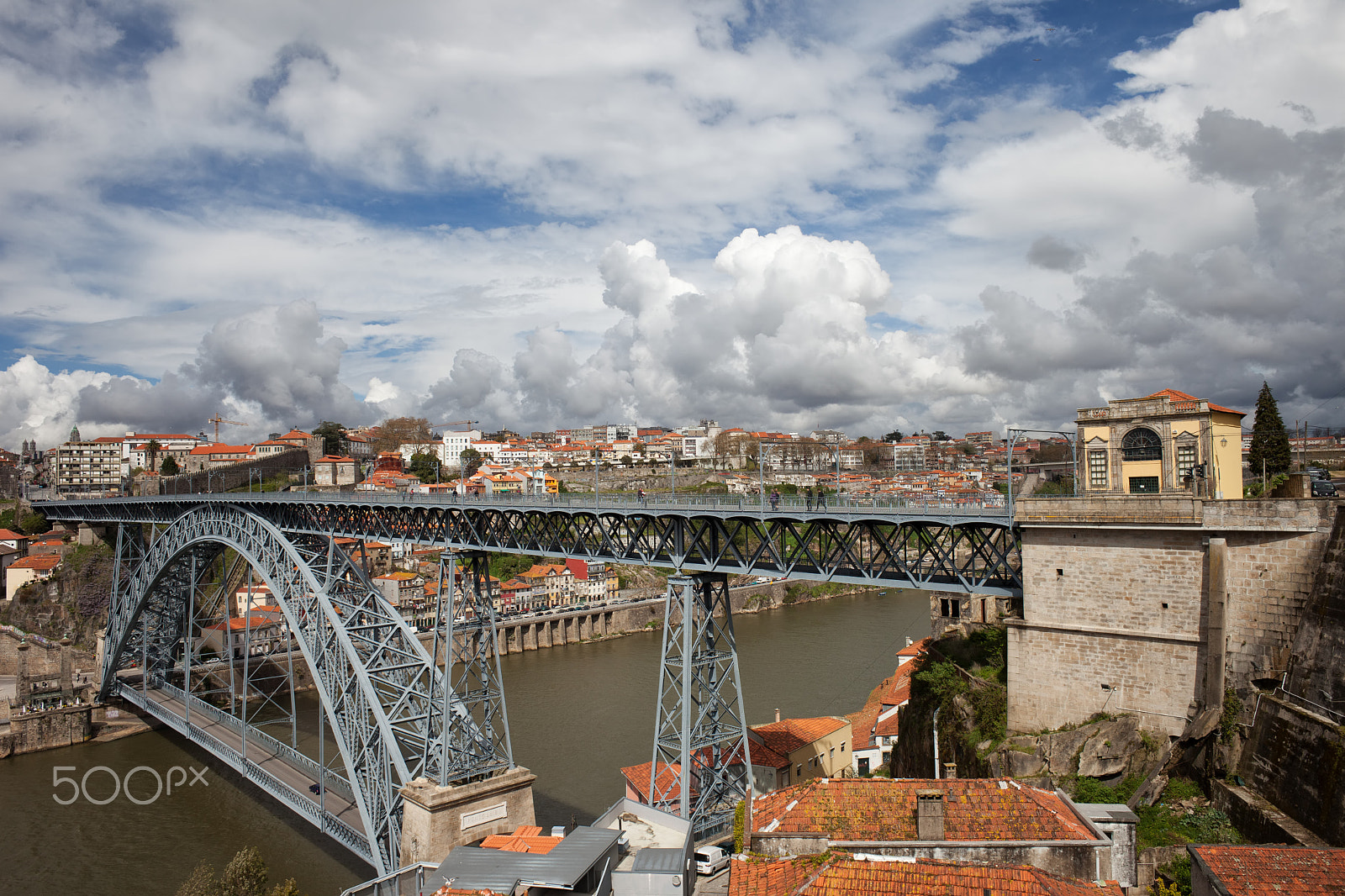 Canon EF 24mm F2.8 IS USM sample photo. Dom luis i bridge over douro river in porto photography