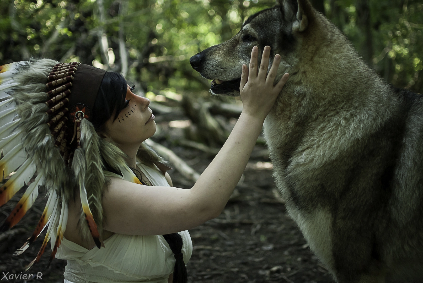 Nikon D200 + Nikon AF-S DX Nikkor 35mm F1.8G sample photo. The girl & the wolf photography