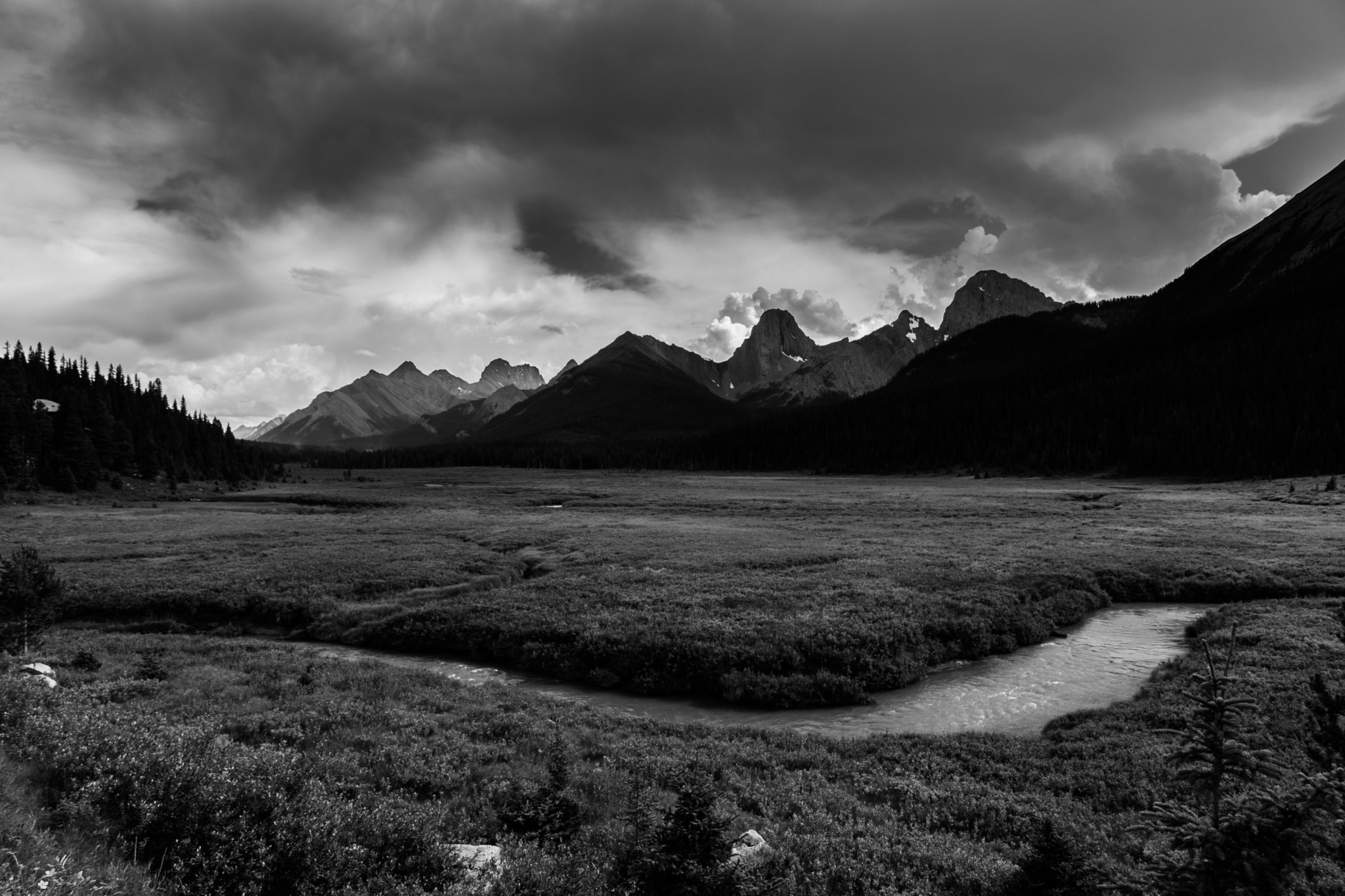 Sony a7 II + Canon EF 24-105mm F4L IS USM sample photo. Mt. engadine flats photography