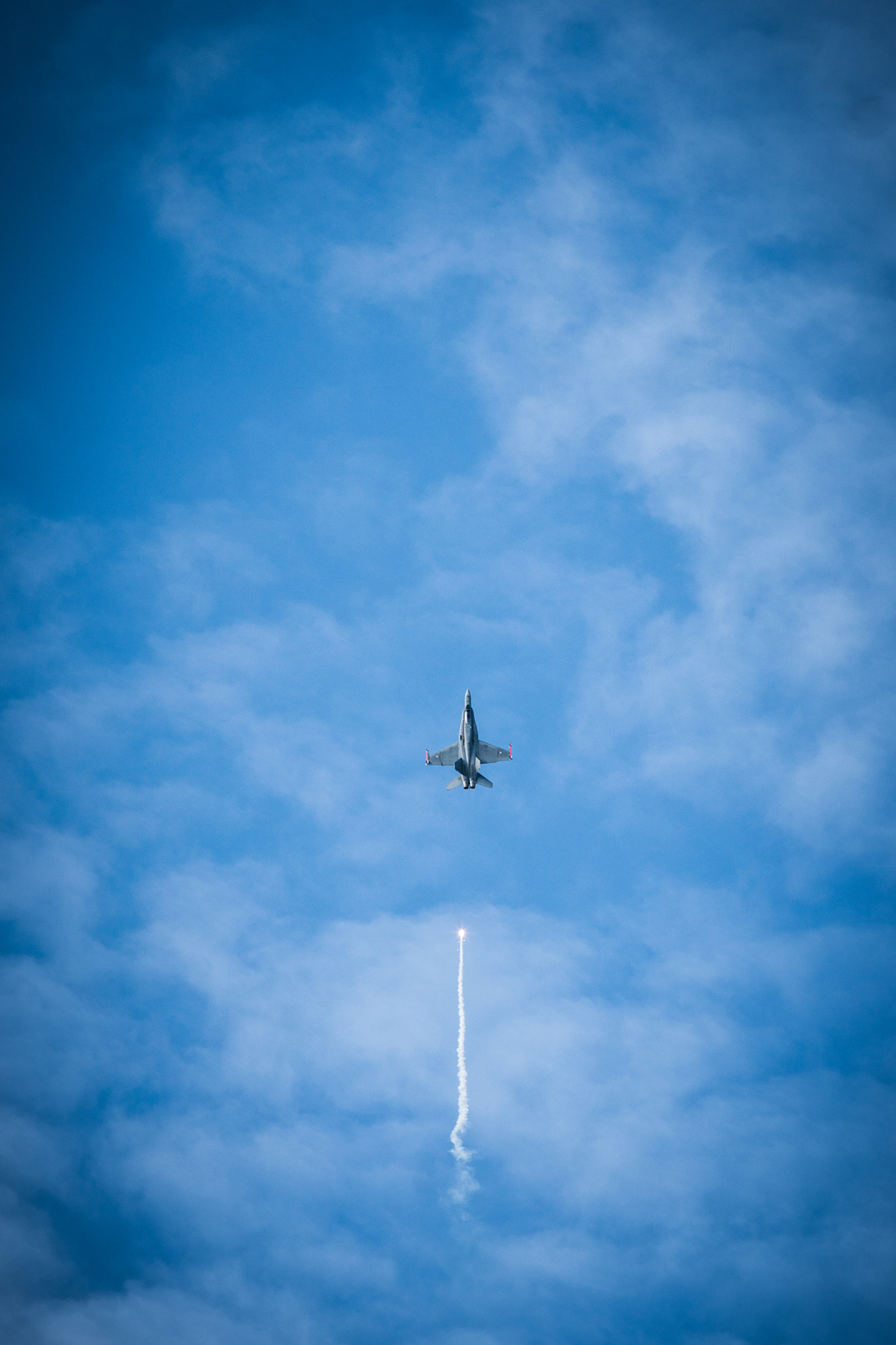 Sony a6300 + Canon EF 200mm F2.8L II USM sample photo. F/a-18 hornet, dropping a flare photography