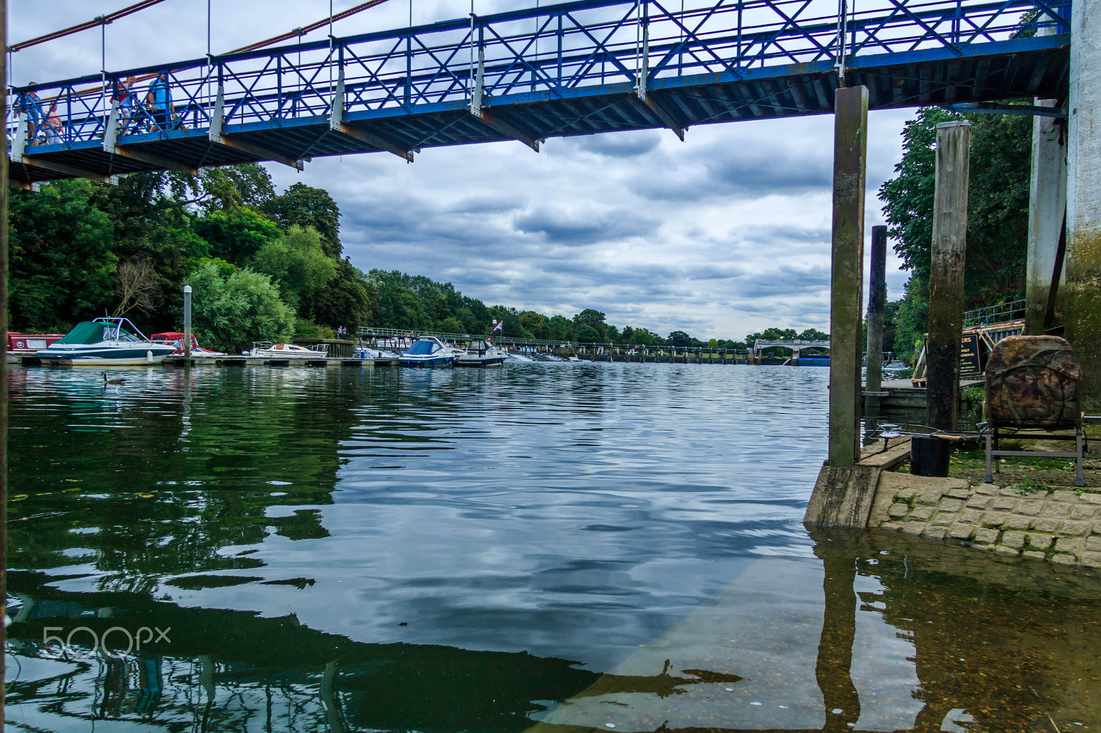 Canon EF-S 17-85mm F4-5.6 IS USM sample photo. Fishing under the bridge photography