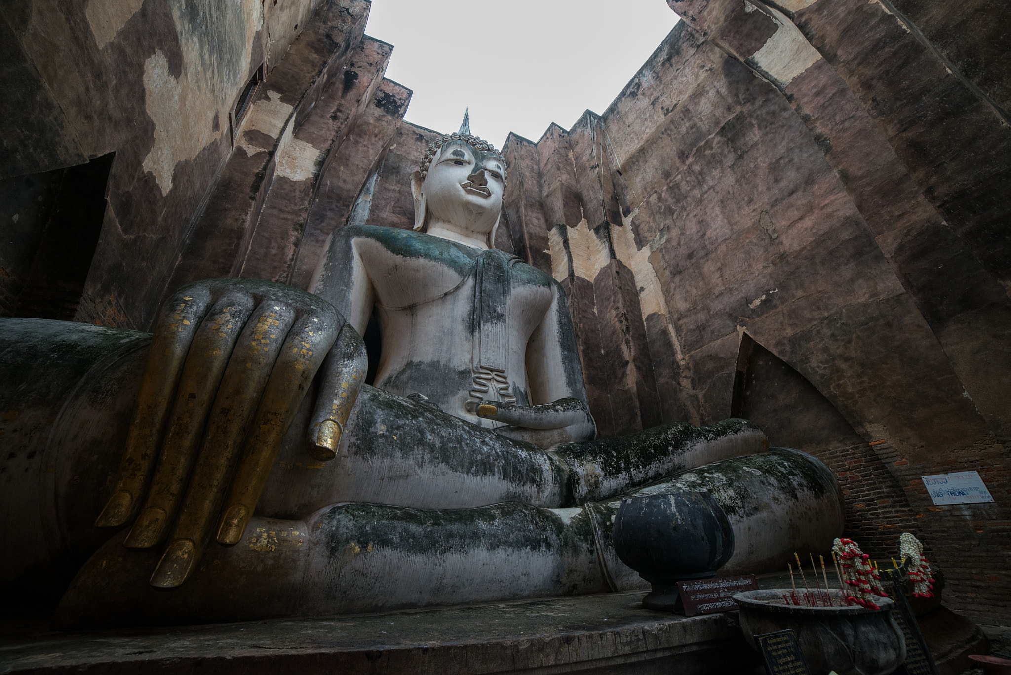 Nikon D800E + Samyang 14mm F2.8 ED AS IF UMC sample photo. The ancient ruin of buddha in sukhothai, thailand. photography