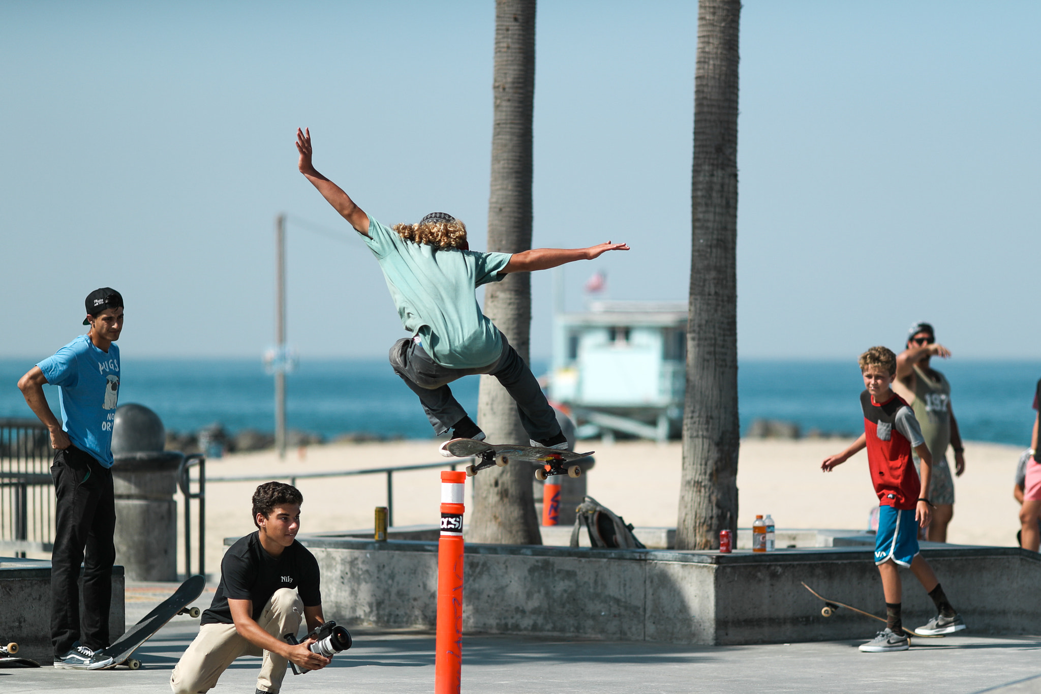 Canon EF 135mm F2L USM sample photo. Venice skatepark photography