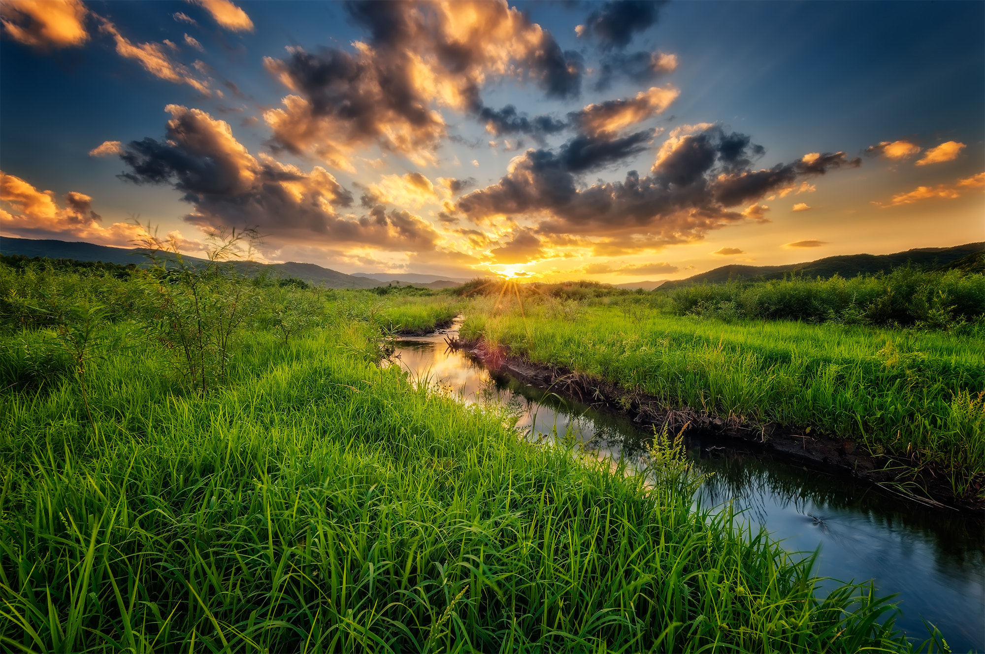 Nikon D3X sample photo. Riverside sunset photography