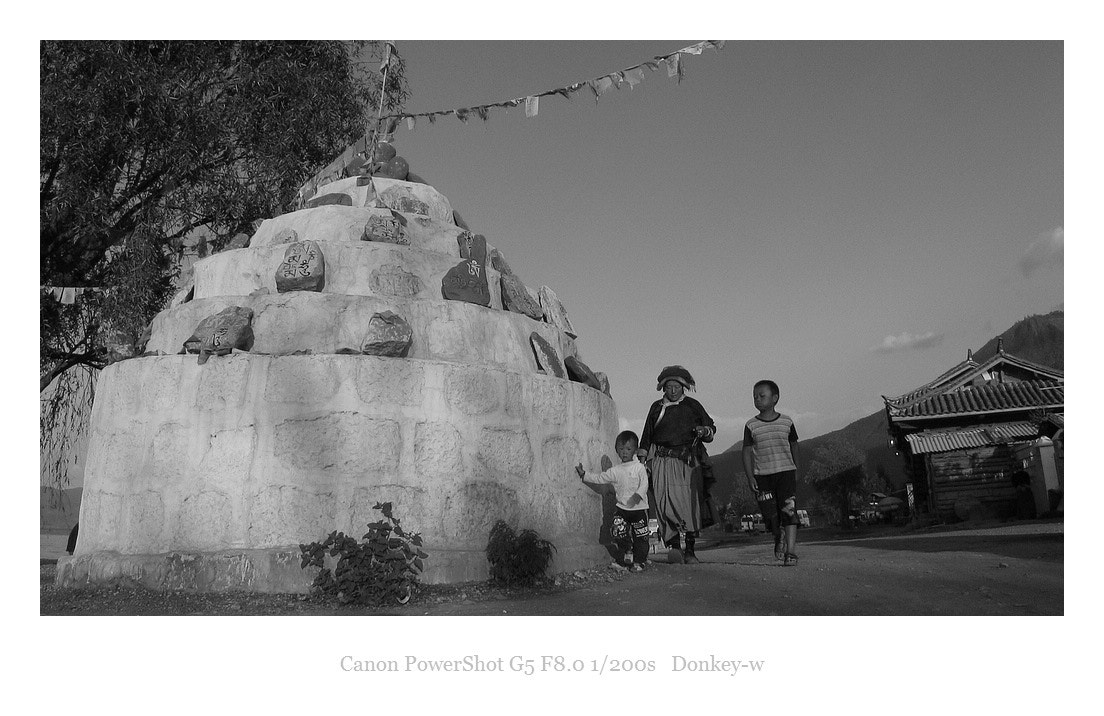 Canon POWERSHOT G5 sample photo. Around the white pagoda to pray photography