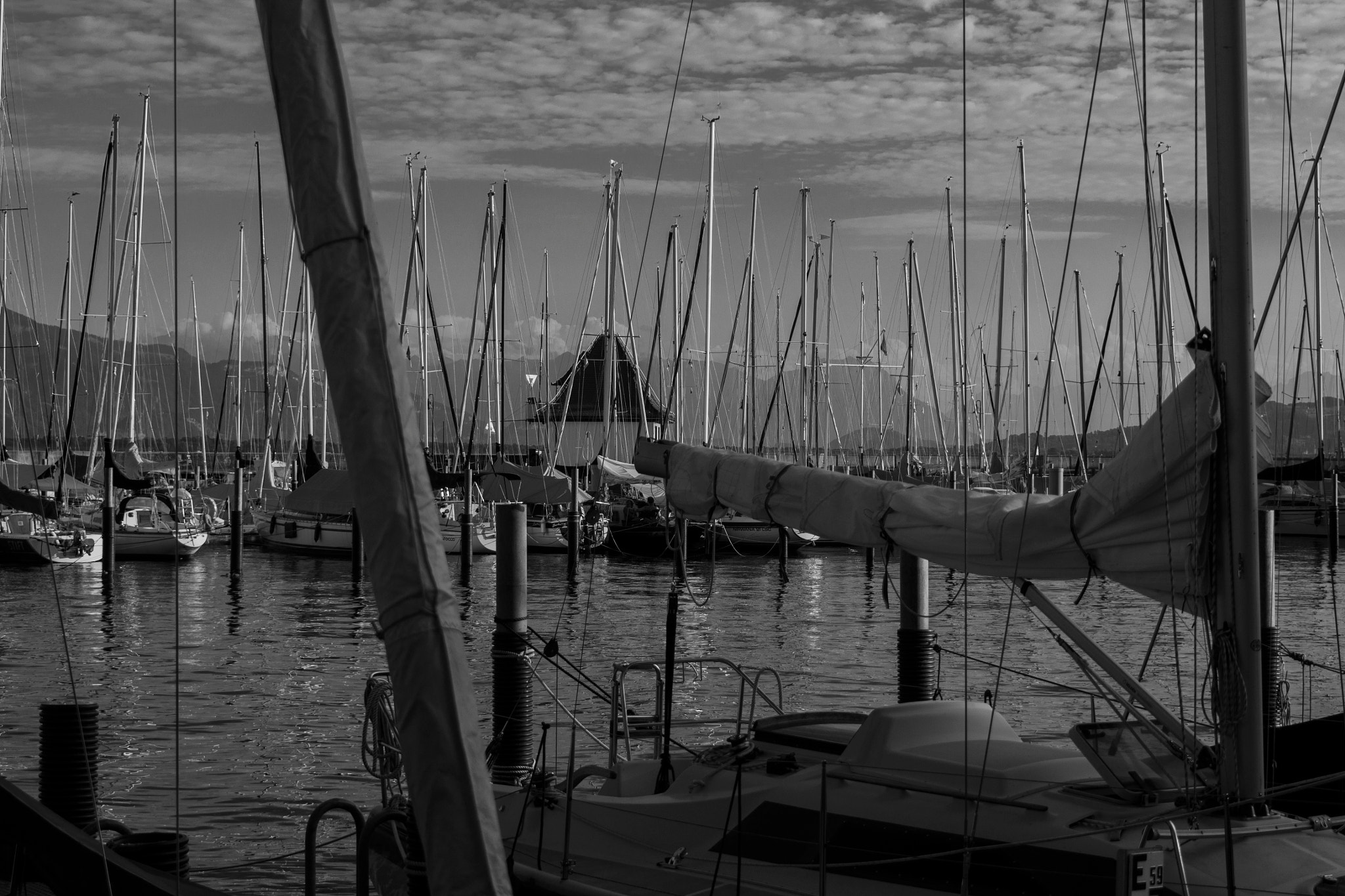 OLYMPUS M.14-150mm F4.0-5.6 II sample photo. Yacht club photography