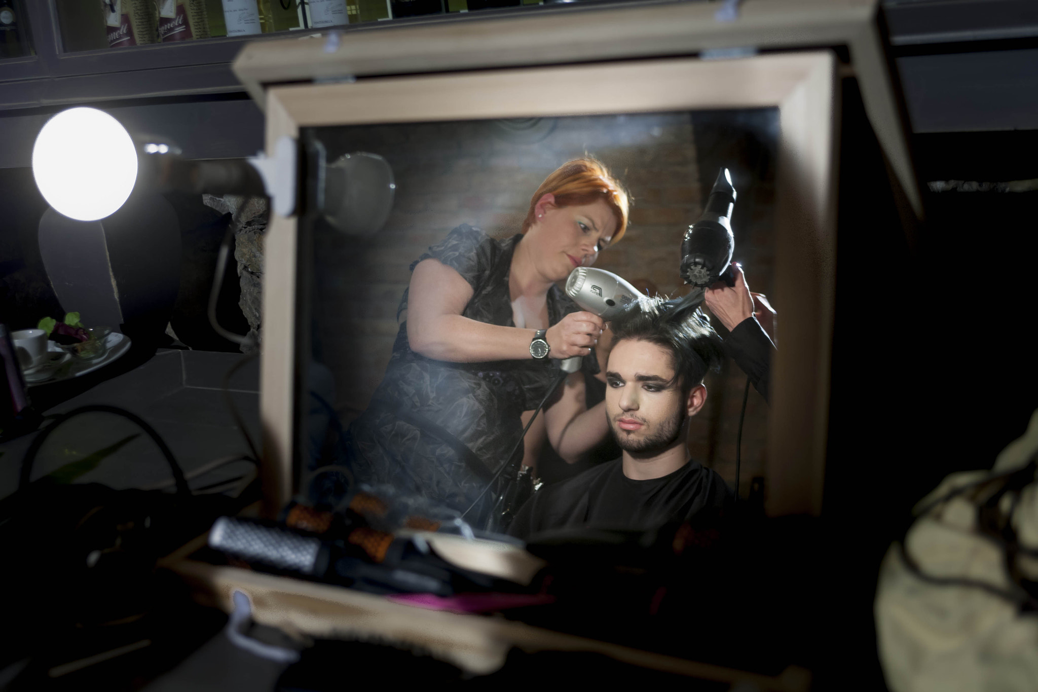 Canon EOS 5D + EF28-70mm f/2.8L USM sample photo. Young man at the hairdresser.jpg photography