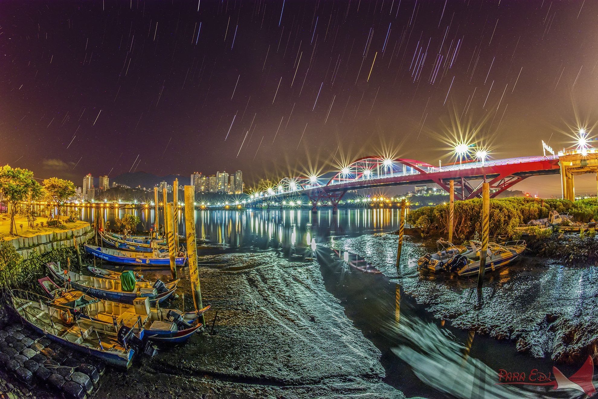 Nikon D800E + Nikon AF Fisheye-Nikkor 16mm F2.8D sample photo. Guan-du bridge photography