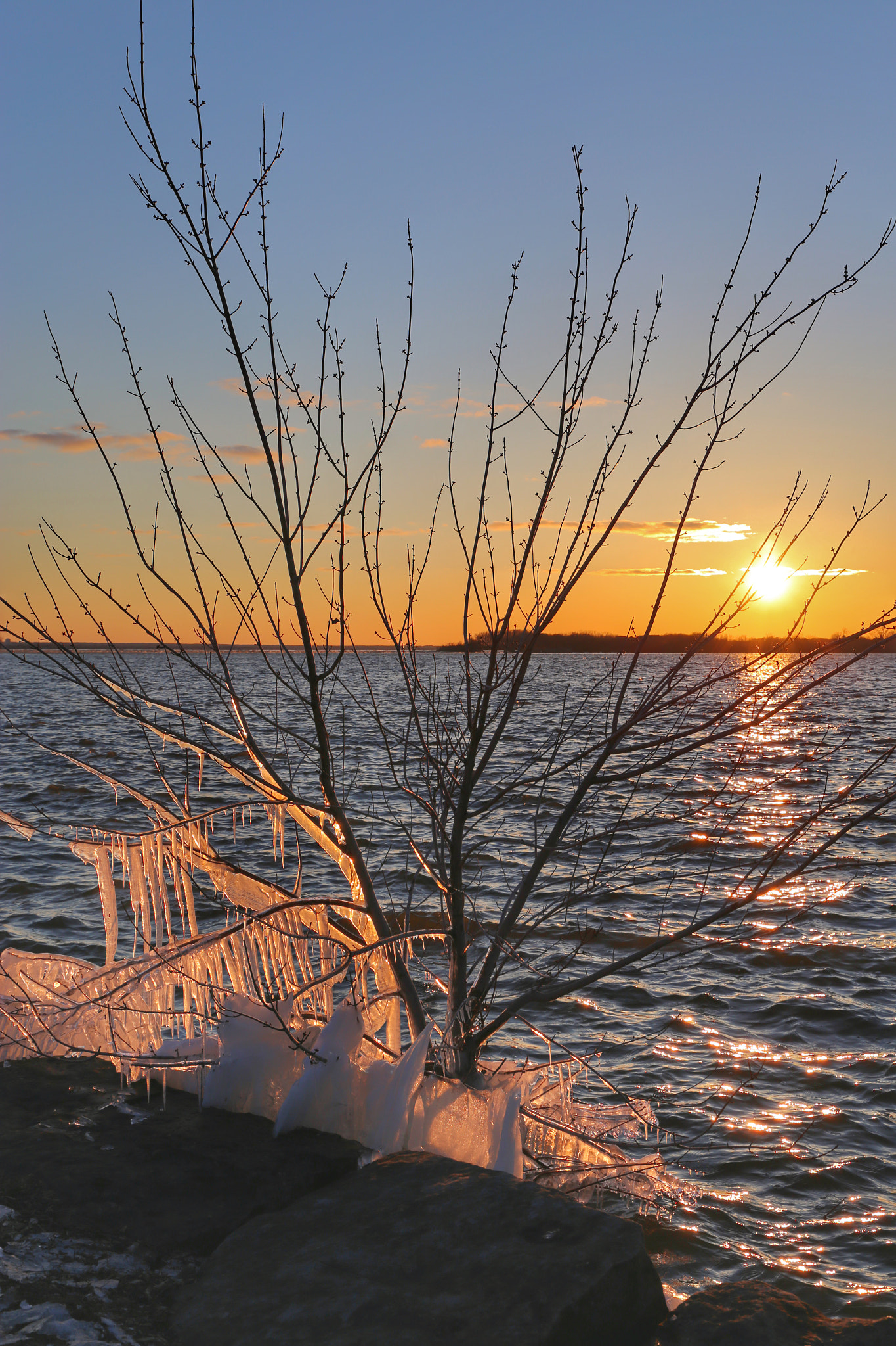 Canon EF 24-105mm F3.5-5.6 IS STM sample photo. Ottawa river winter sunset photography