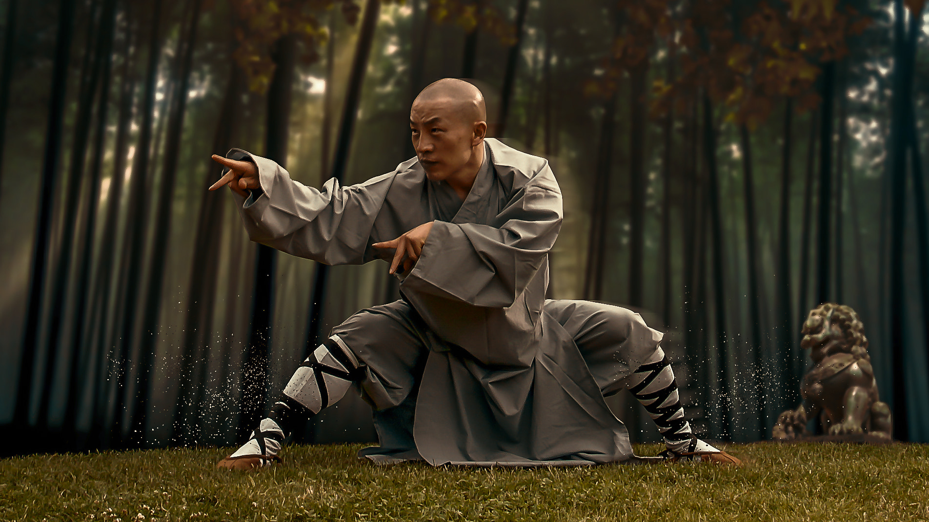 Sony NEX-VG10 sample photo. Shaolin master photography