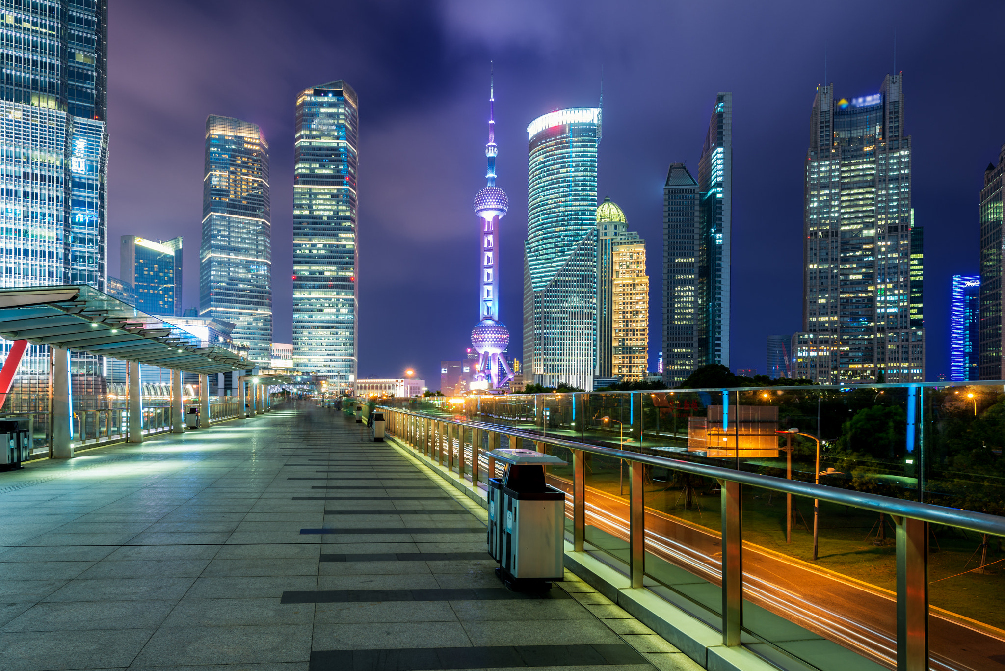 Shanghai Lujiazui skyscraper in Shanghai, China.