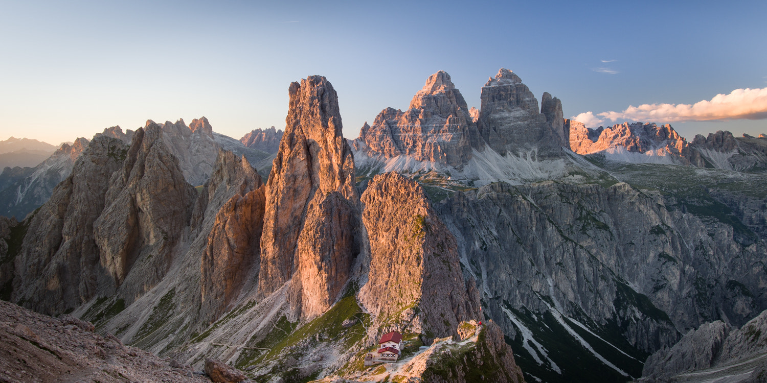 Pentax K-3 II sample photo. Dolomites sunset panorama photography