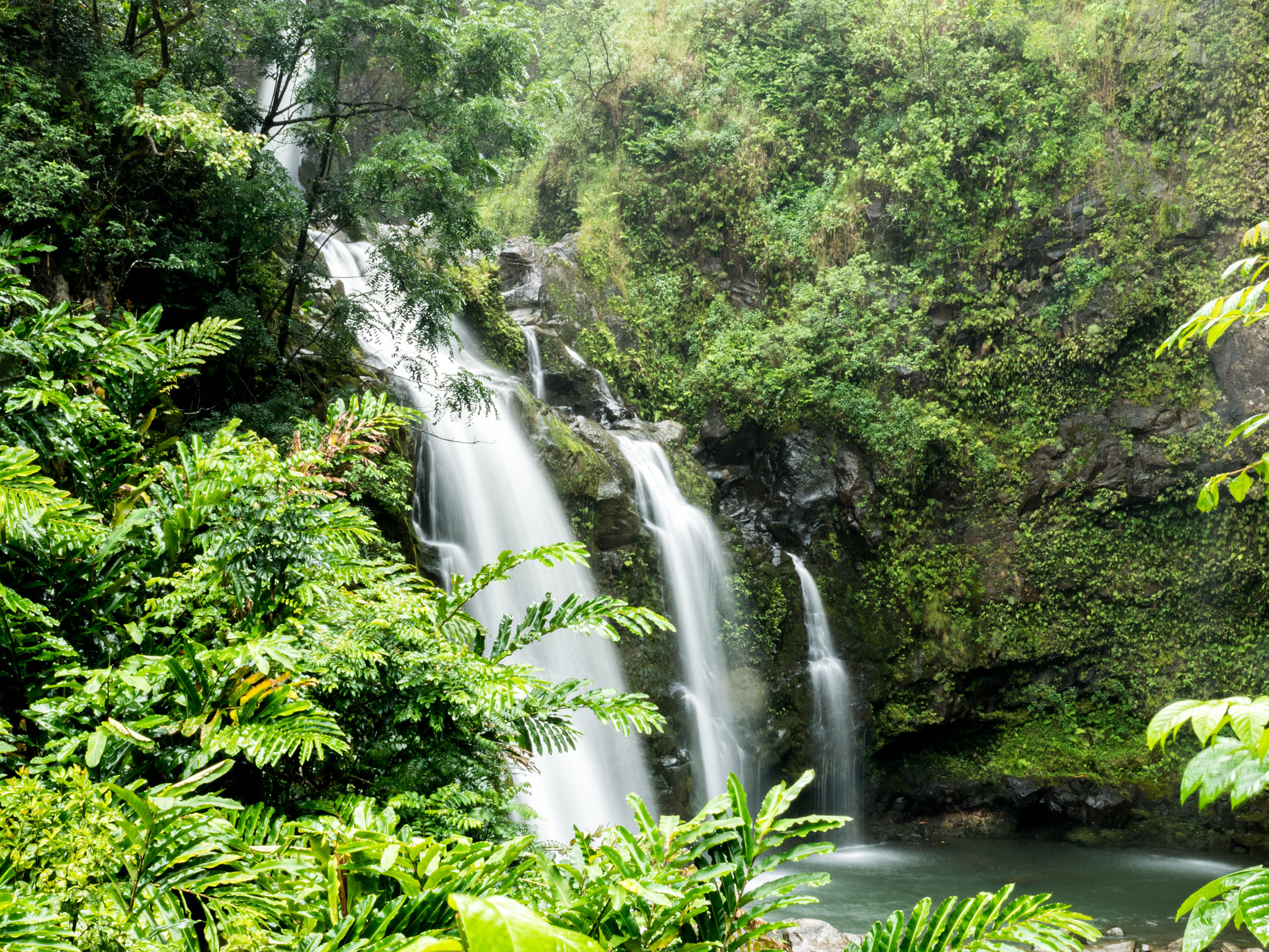 Panasonic Lumix DMC-GX7 sample photo. 3 tier waterfall photography