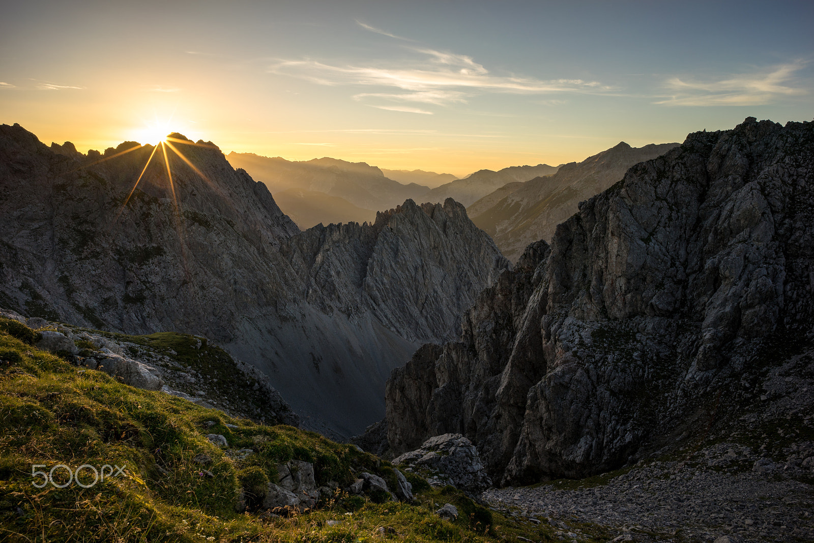 Sony a7R + E 21mm F2.8 sample photo. Sunset over karwendel photography