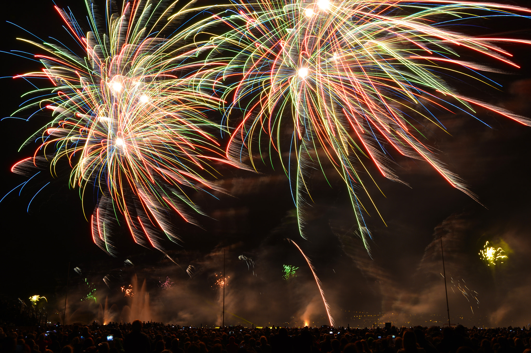 Nikon D4 sample photo. Annecy fireworks photography