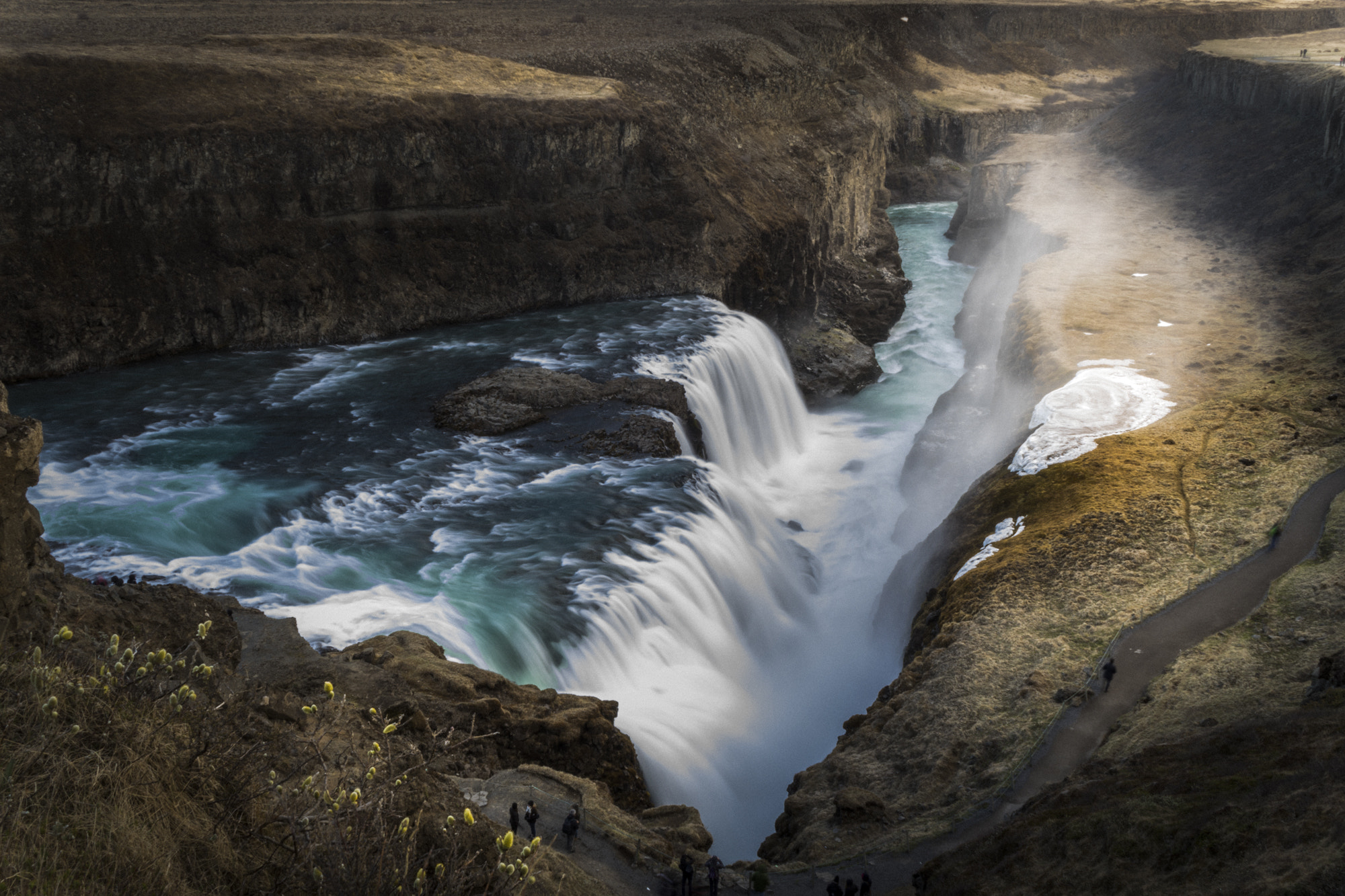 Canon EF-S 18-55mm F3.5-5.6 II sample photo. Sunrise over gulfoss photography