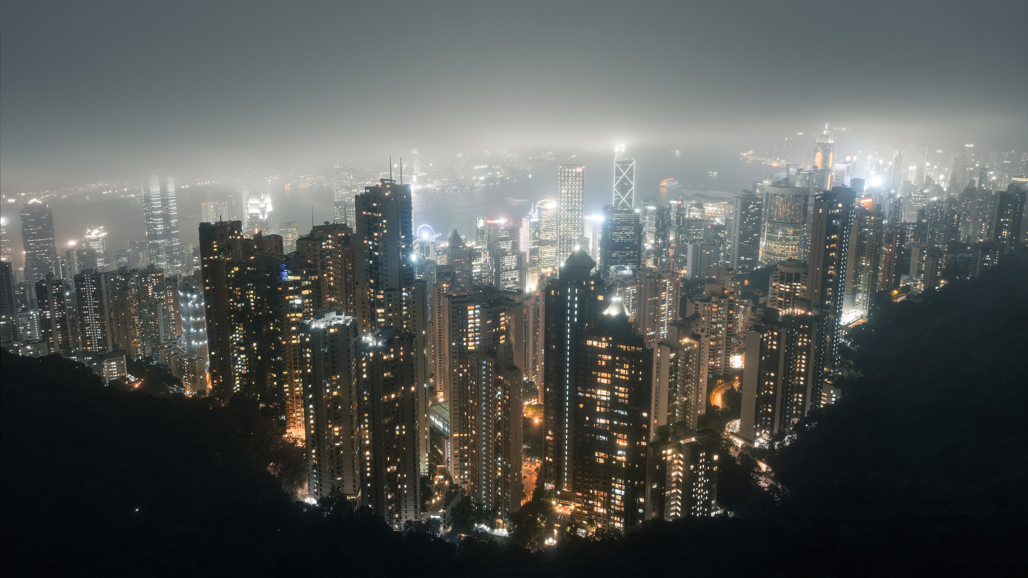 Sony a7R II + Sony DT 50mm F1.8 SAM sample photo. Hong kong night view photography