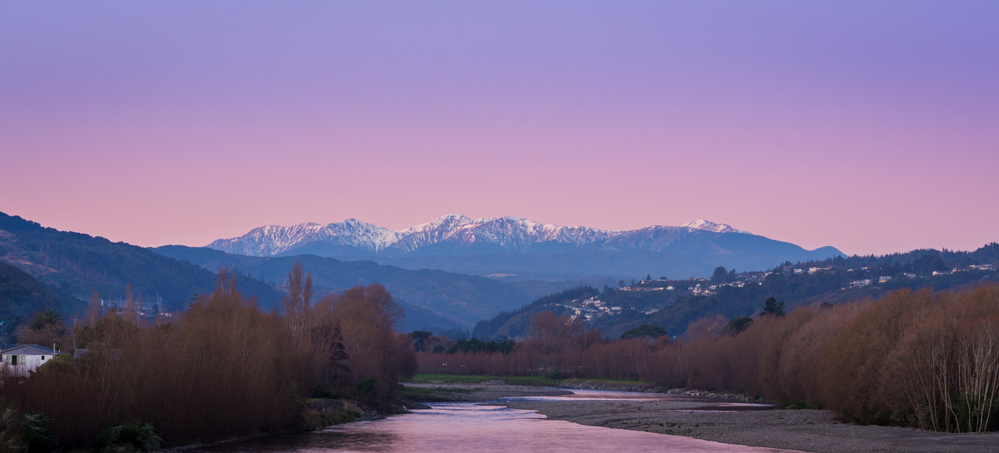 Nikon AF-Nikkor 80-200mm F2.8D ED sample photo. Tararuas in the blue hour photography